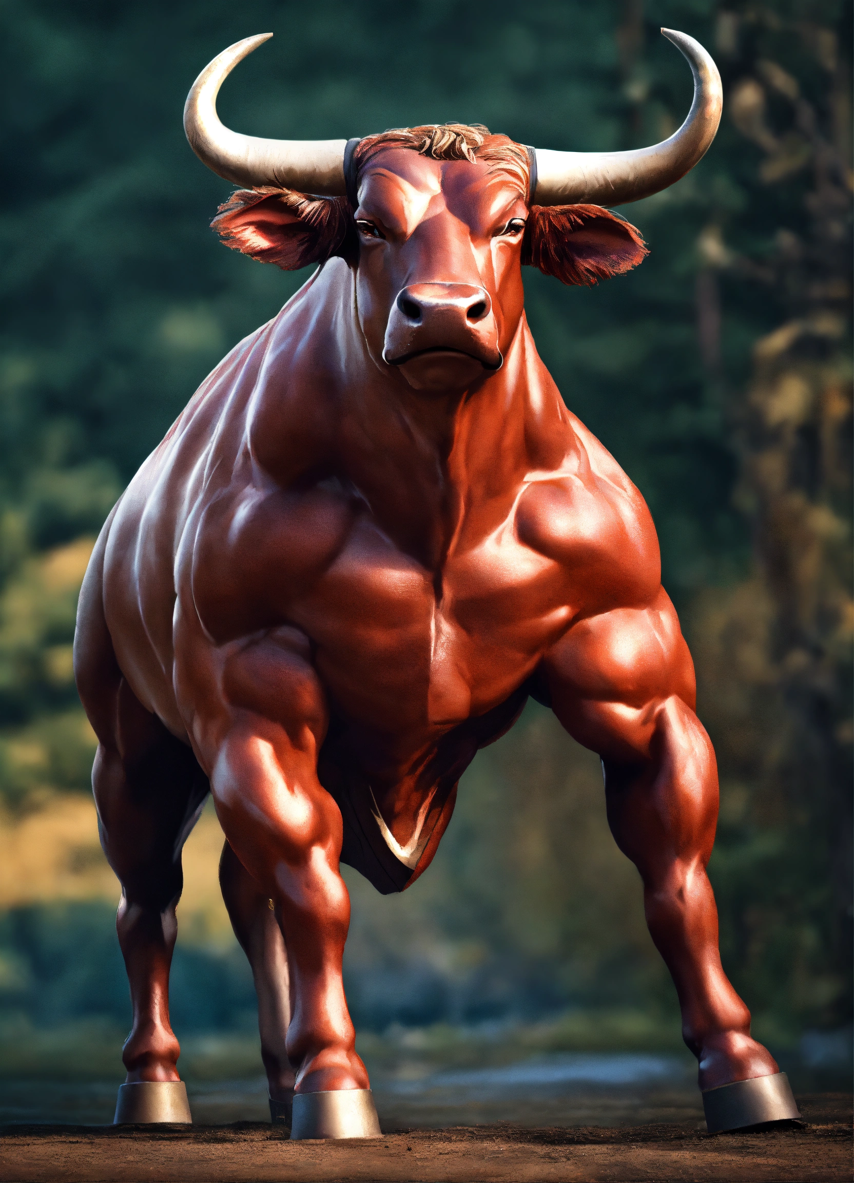 Lexica - A riped bull with abs that flex his arms