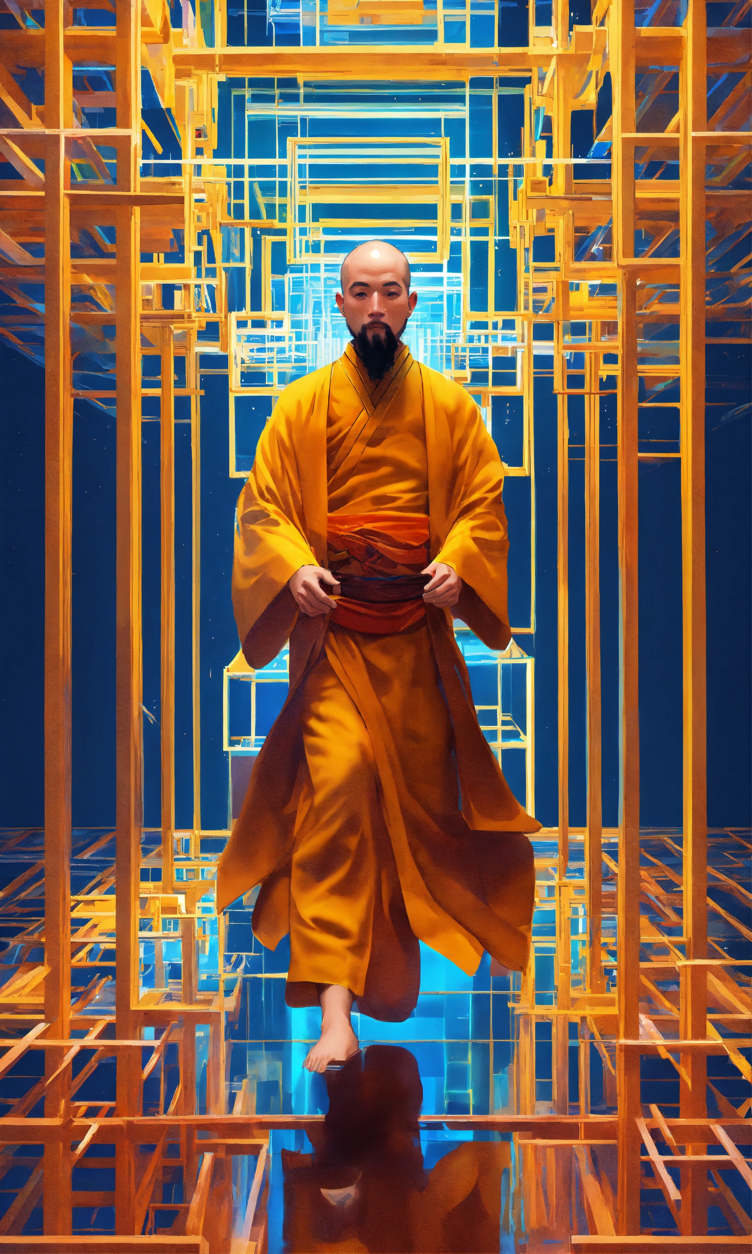 Lexica - Running Taoist monk tesseract body fractal three point ...