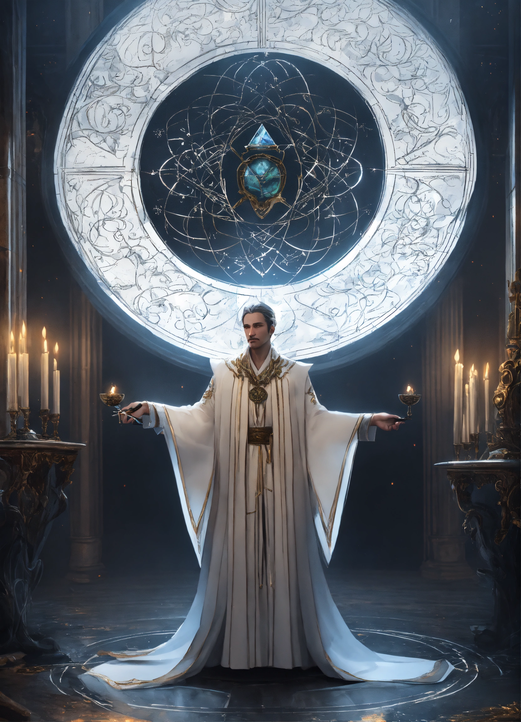 Lexica - Super detailed digital painting. A Magician standing, dressed ...