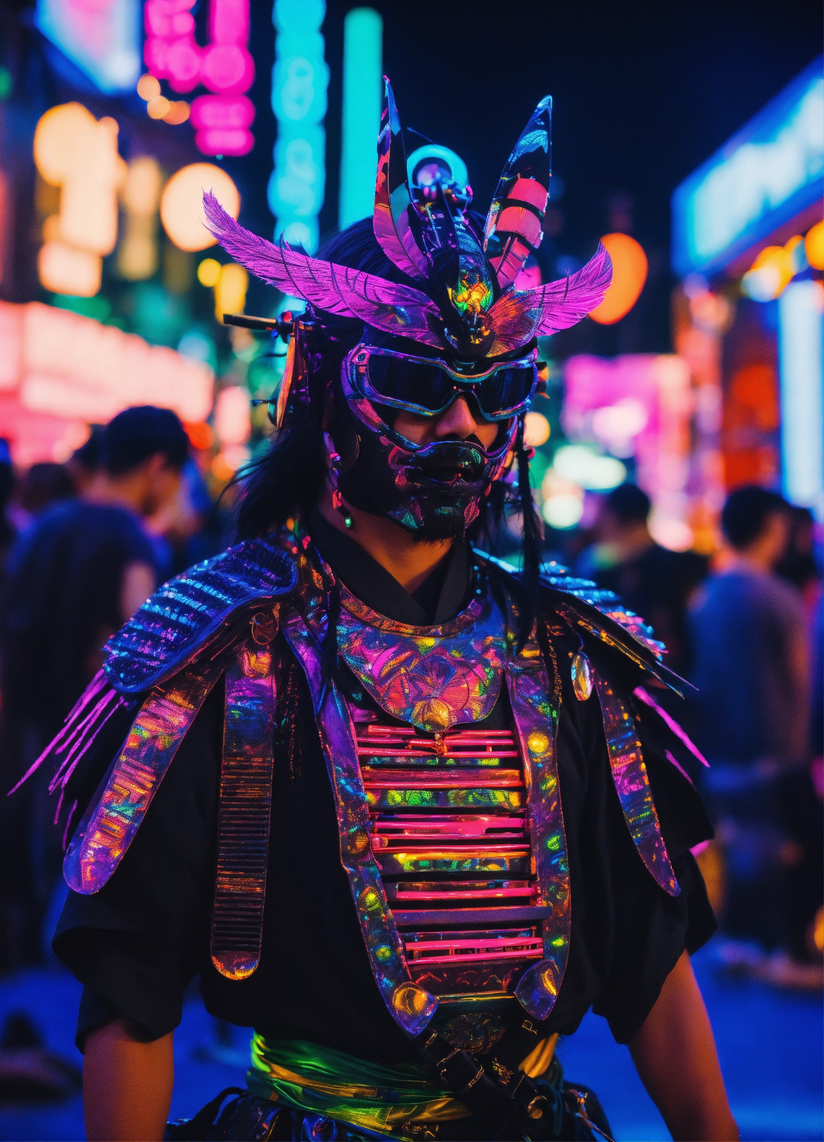 Lexica Photorealistic 3D portrait Samurai Alien in Colorado Festival