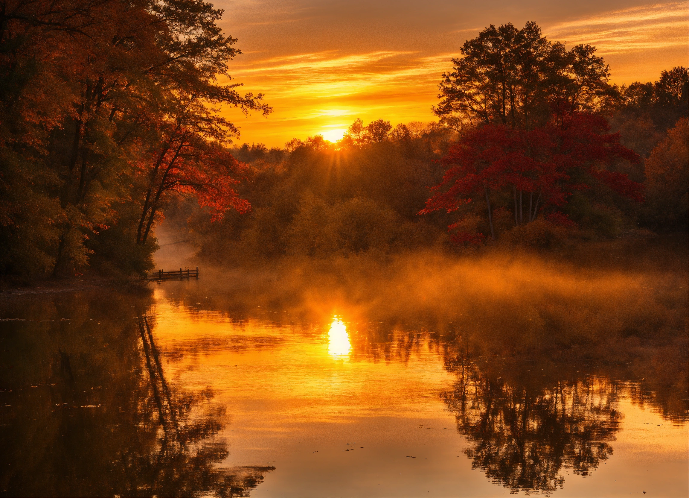 Lexica - Beautiful fall sunrise