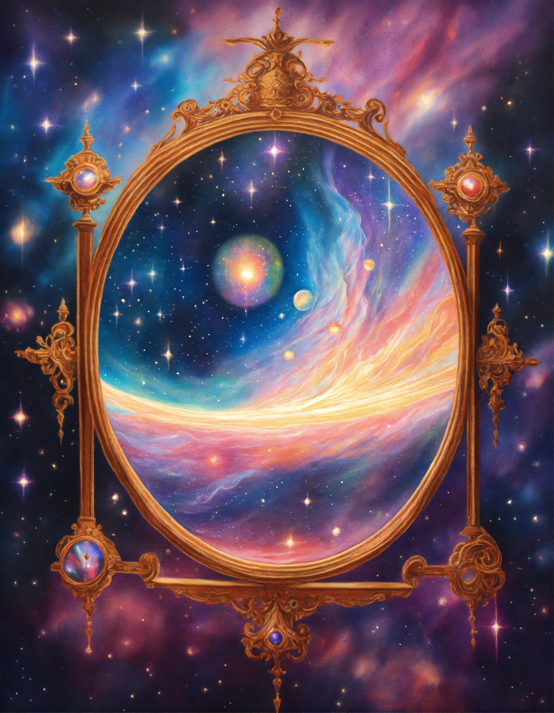 Lexica - Realistic colored pencil drawing of a big magic celestial ...