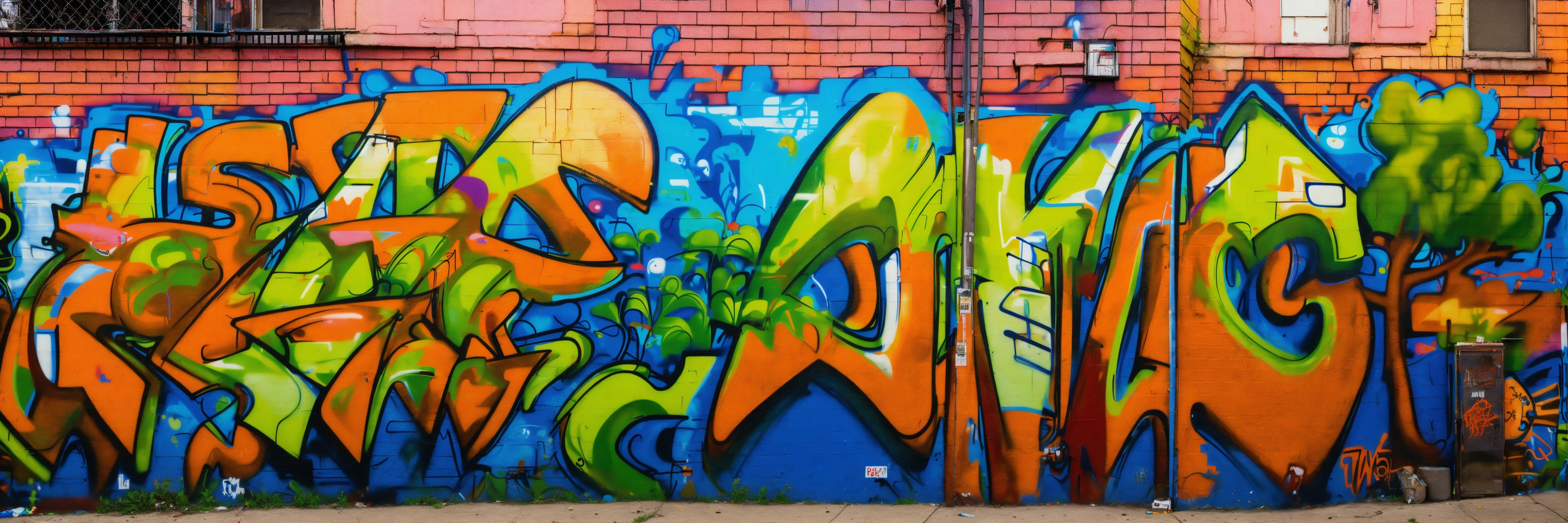 Lexica Washington heights ny graffiti mural