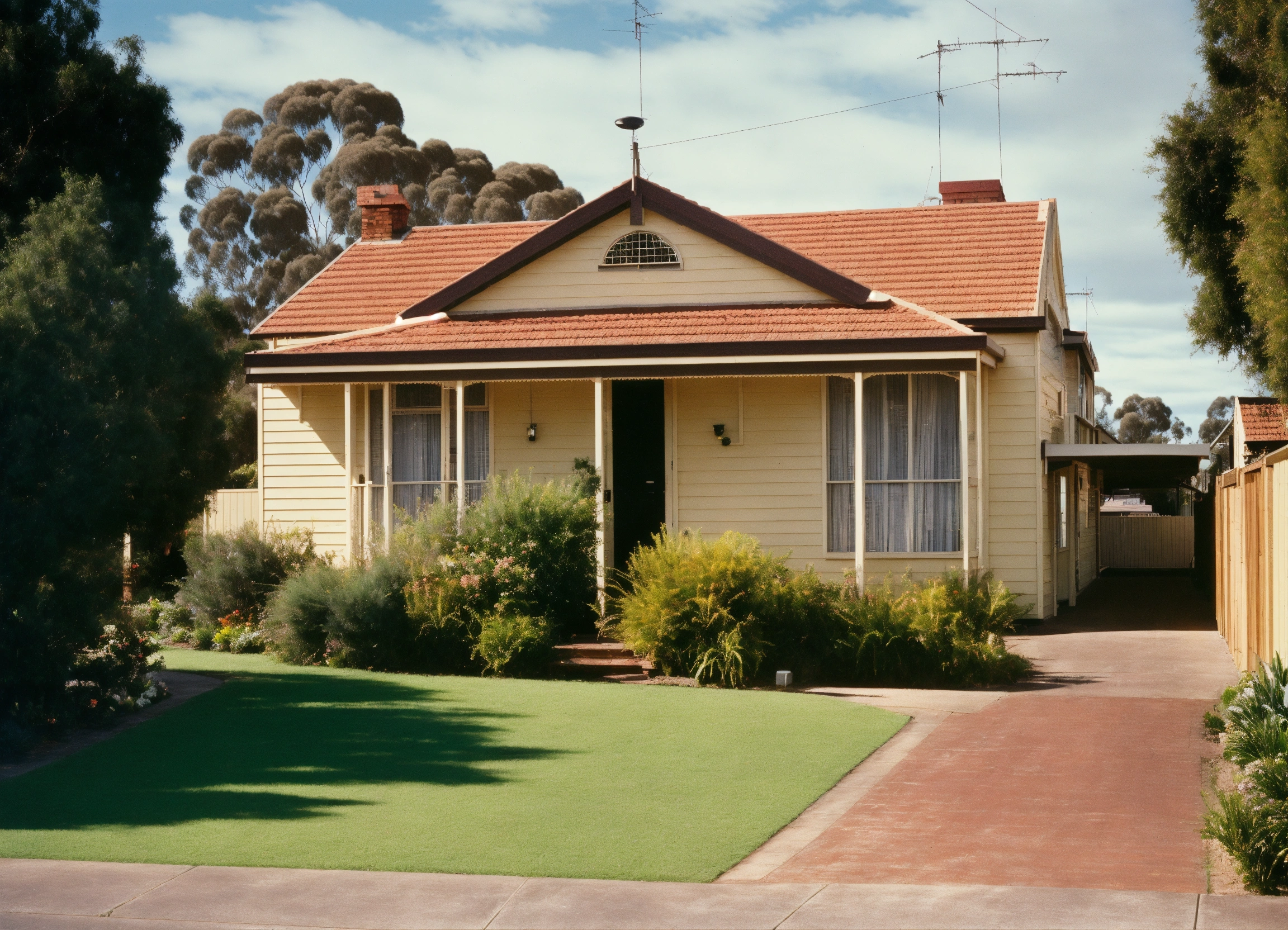 Lexica - Retro suburban weatherboard home in Shepparton, Australia in ...