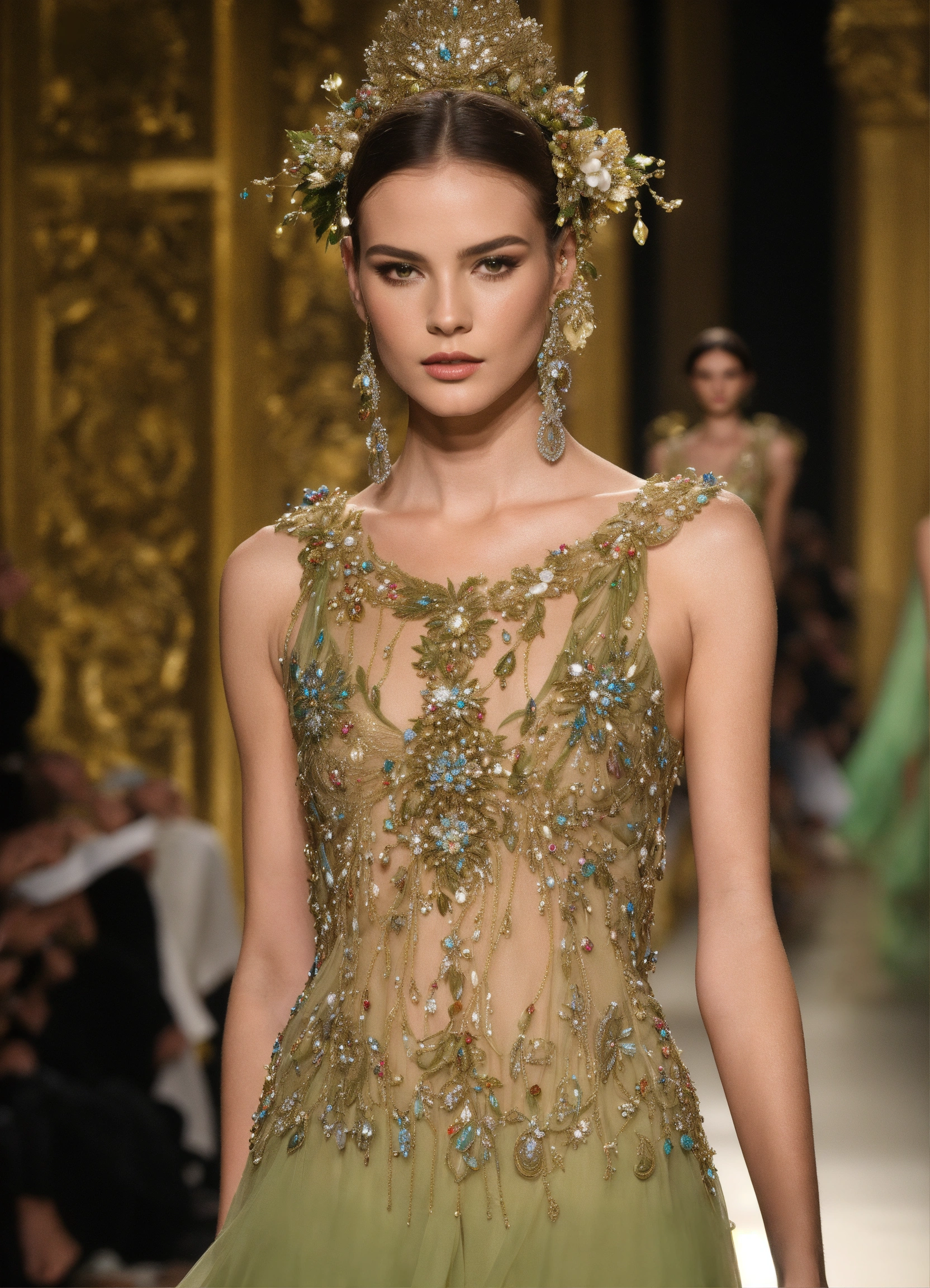 Lexica - MODELS WALKing in a fashion week runway show, for Reem Acra ...