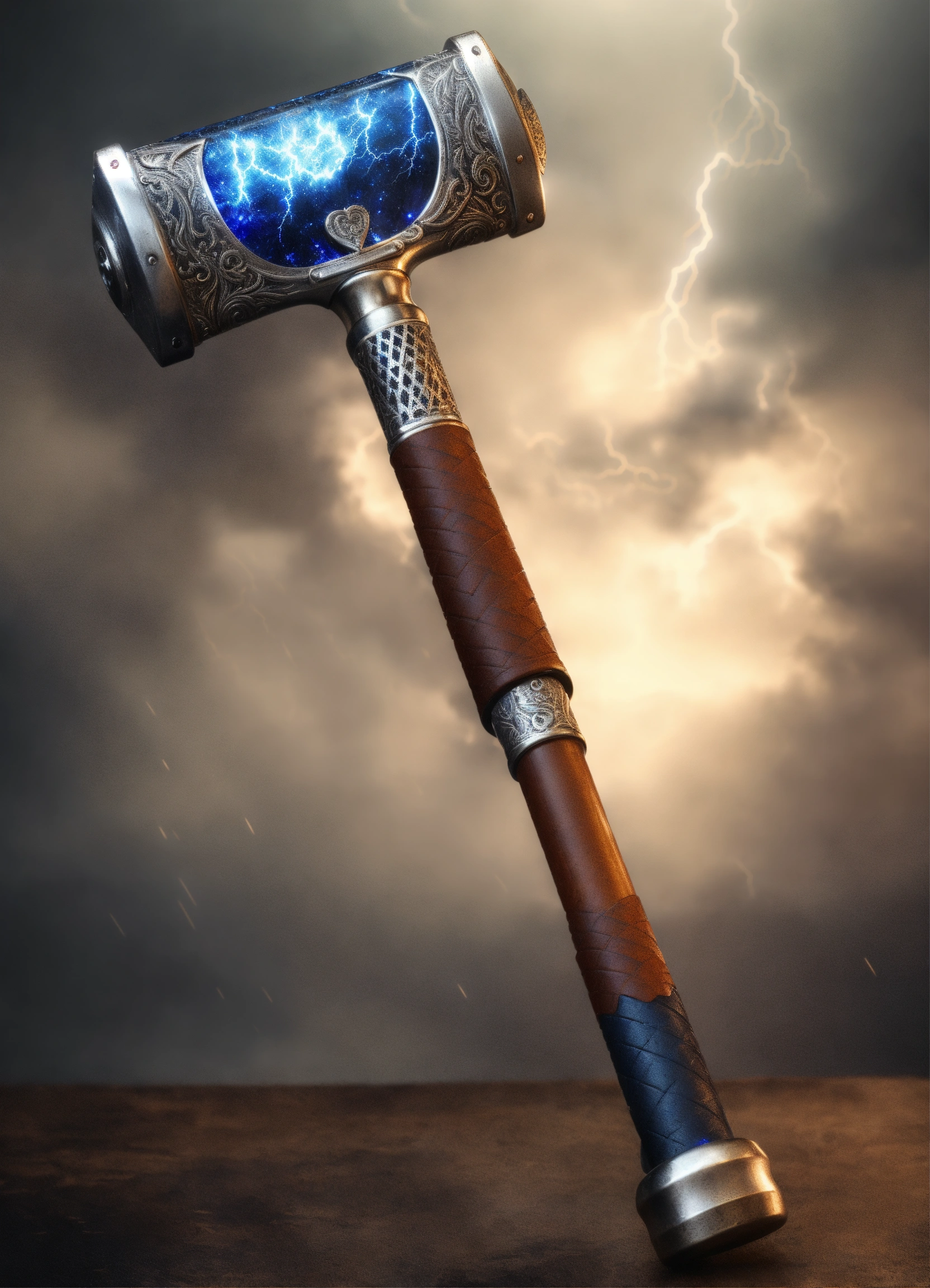 Lexica Lightning sledgehammer , Weapon , sapphire and Silver , extra