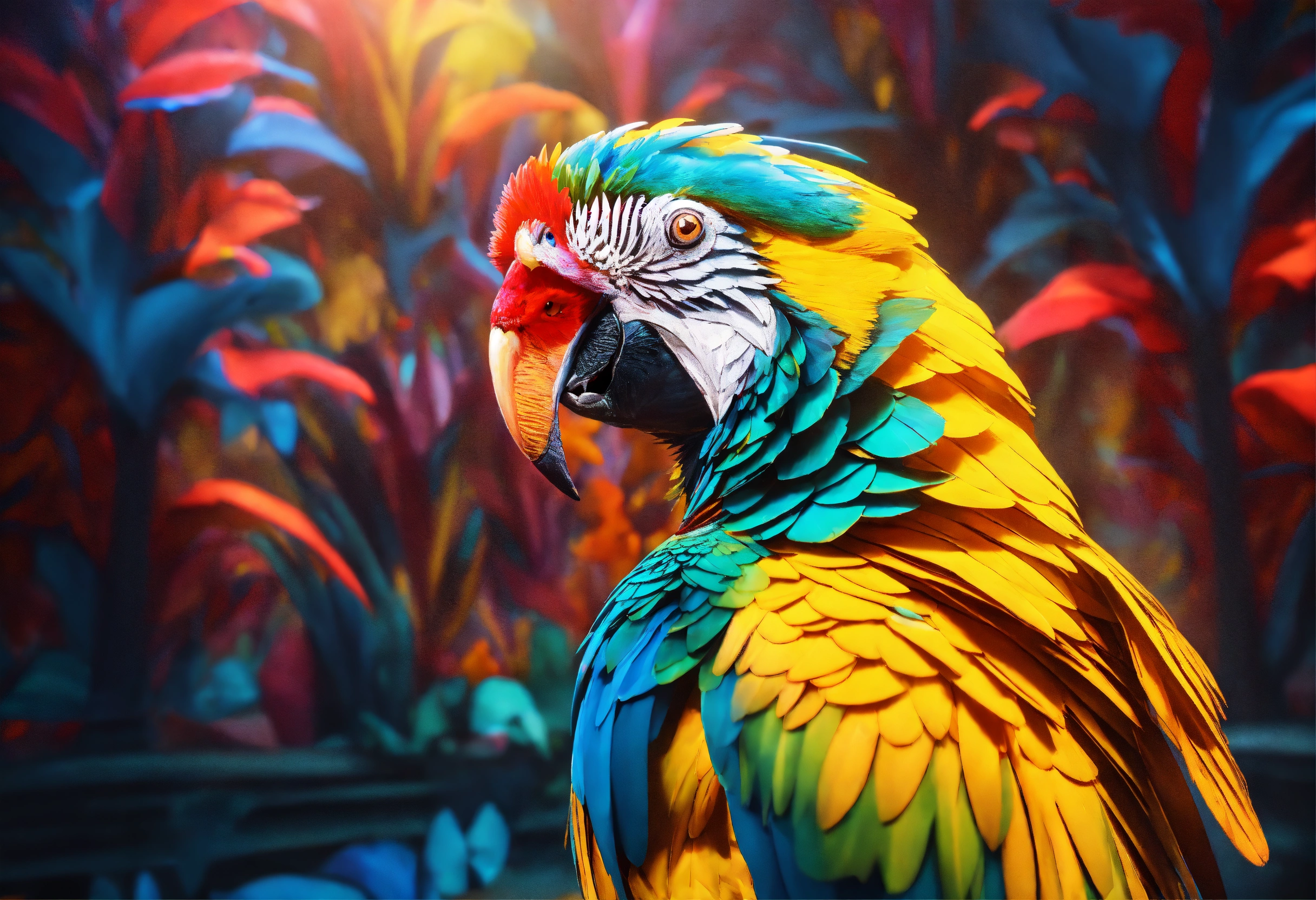 Lexica Surrealista Representaci N D En Arte Fantastico De Una Colorida Guacamaya Alas