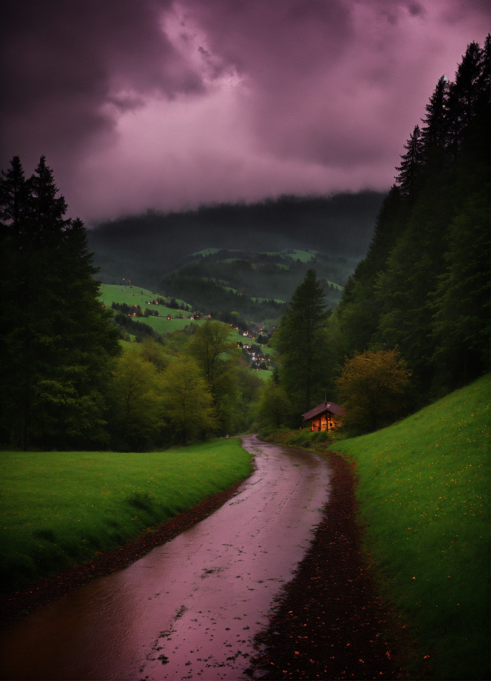Lexica - A raining in dark black forest