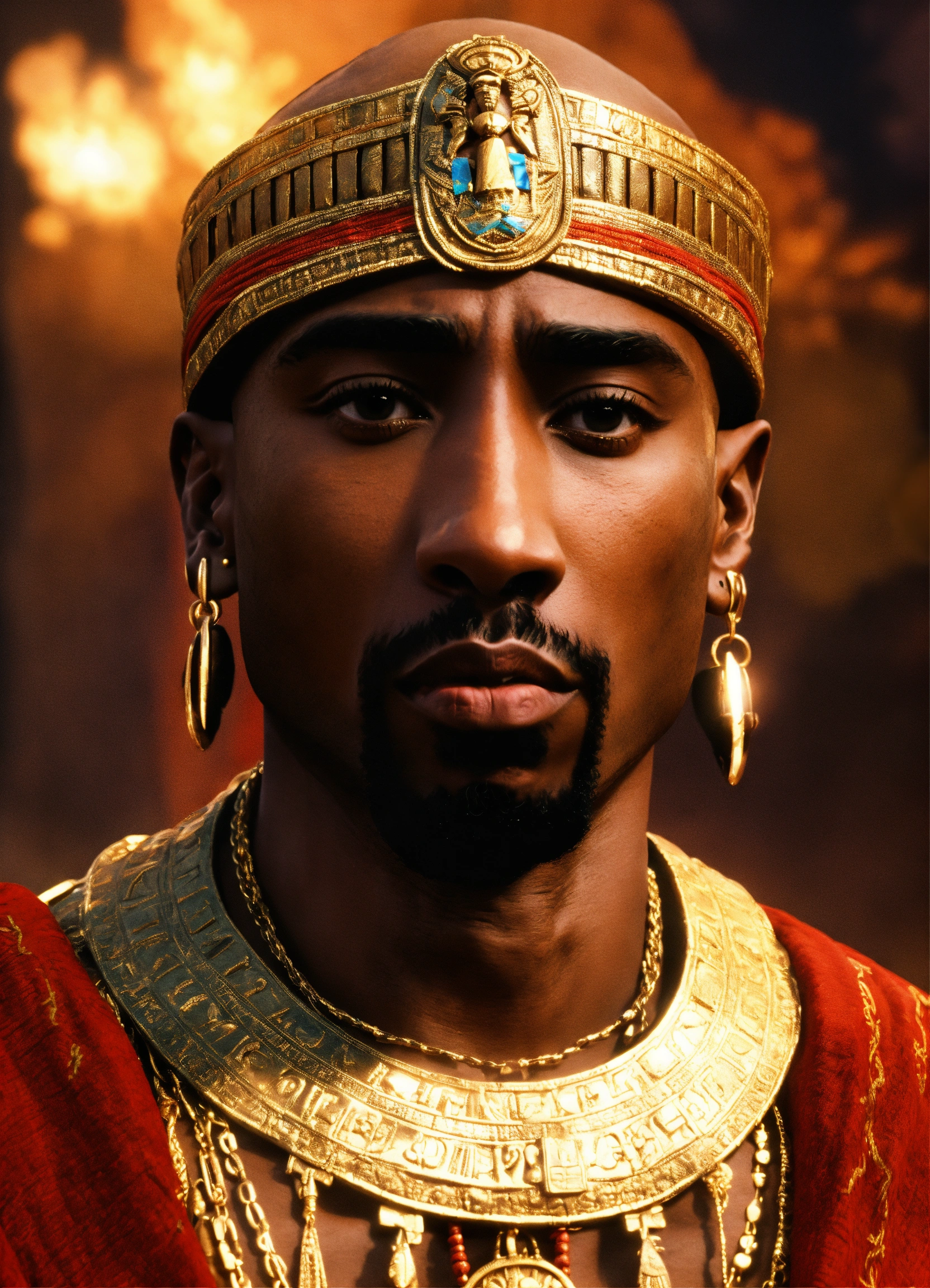 Lexica - Tupac Shakur as a Powerful Ancient Inca King. 8k unreal render ...