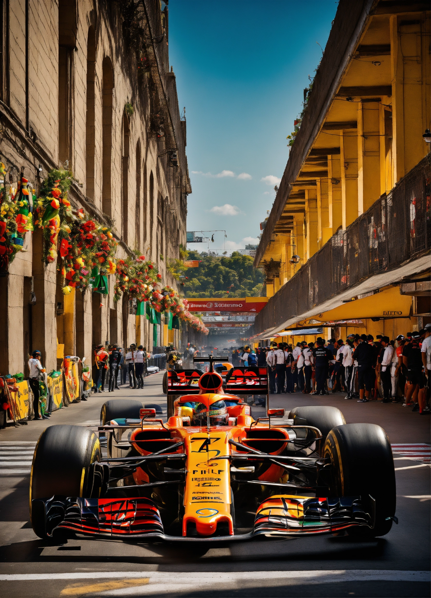 Lexica - A city street circuit metamorphoses to formula one racing pits ...