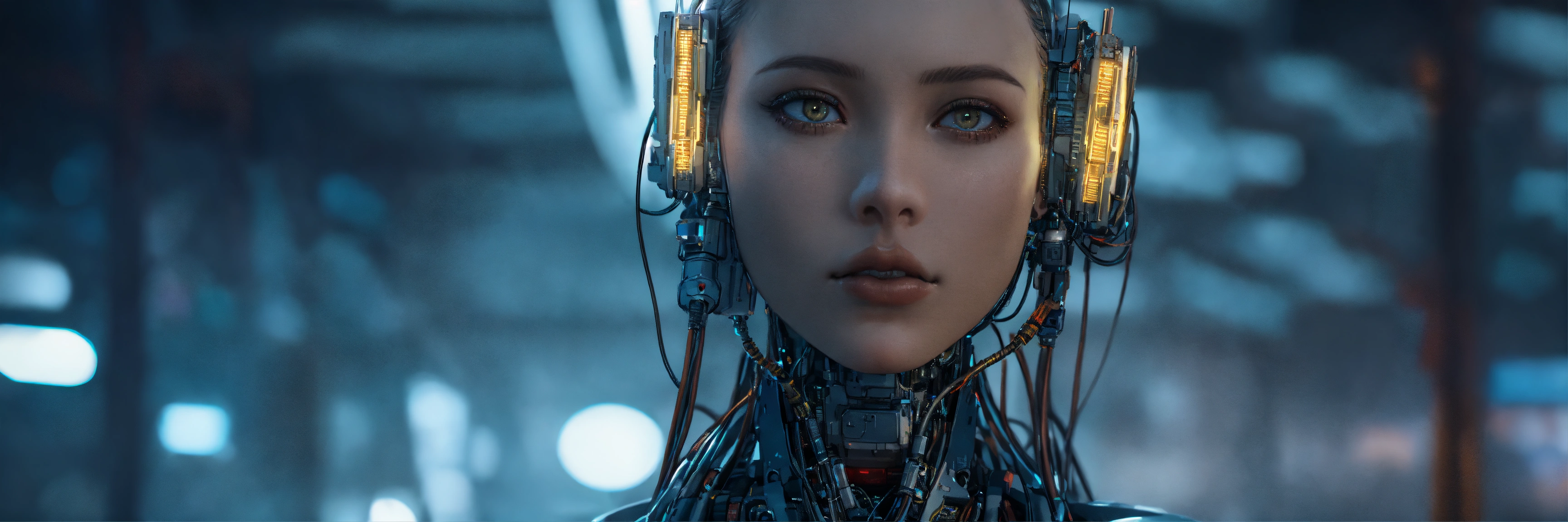 Lexica - Portrait of a robot girl, enormous lips, transparent neck ...