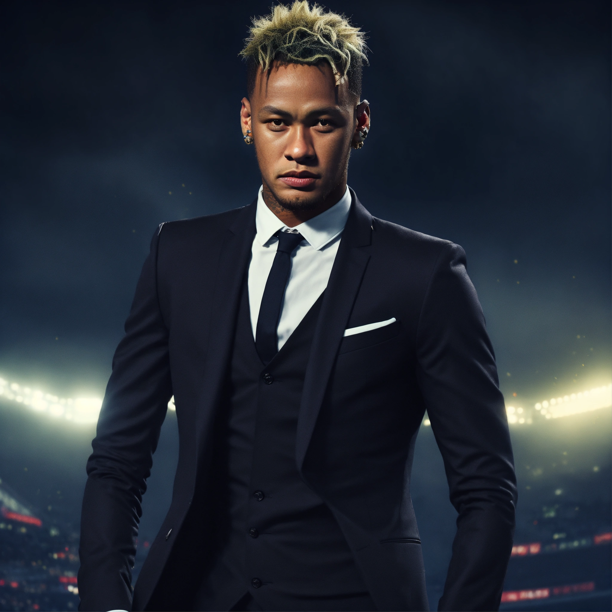 Neymar Black Suit