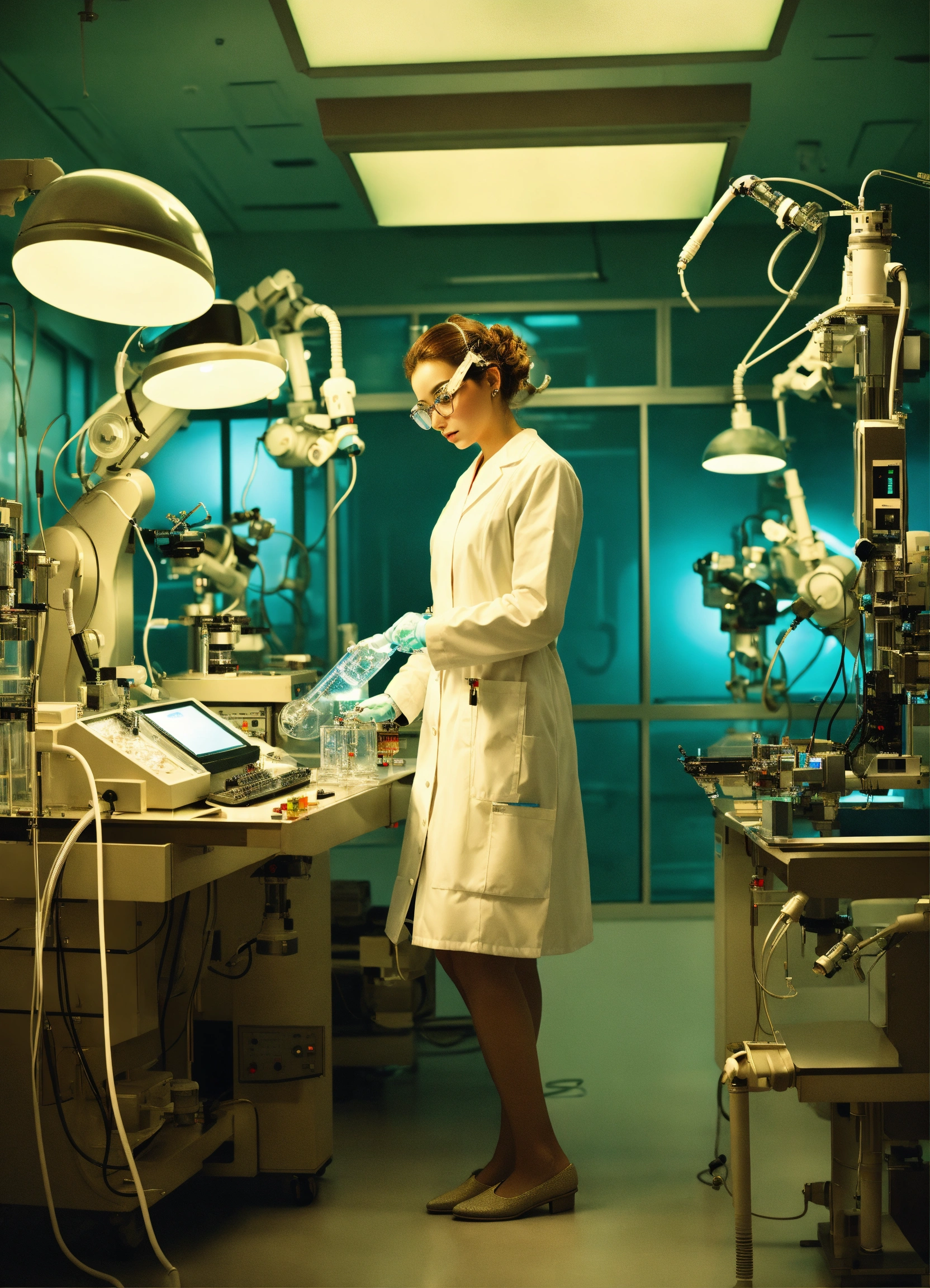 Lexica Photography In A Futuristic Sci Fi Laboratory 60 S Gorgeous 