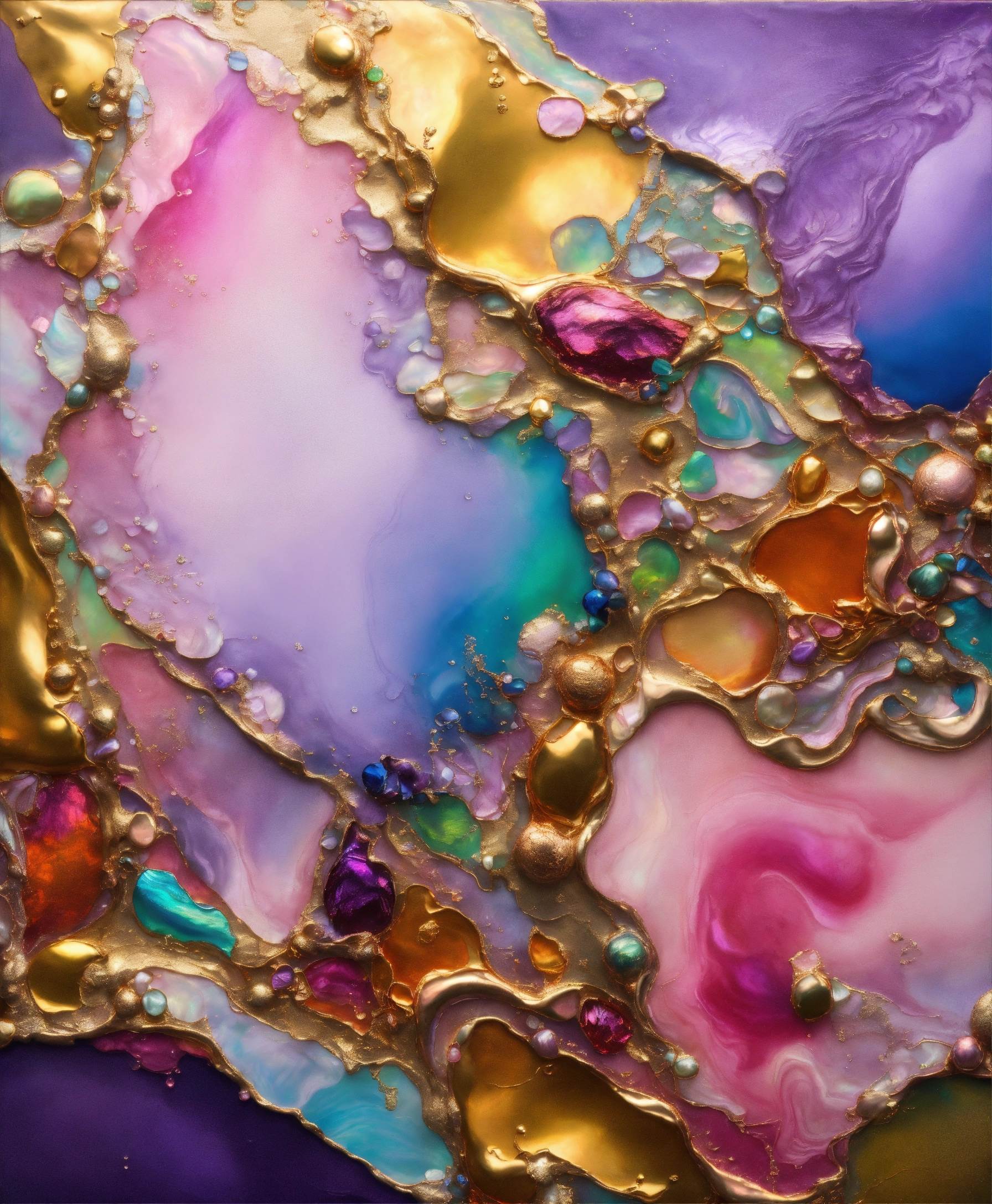 Lexica - Colorful abstract painting oil and water complex complicated ...