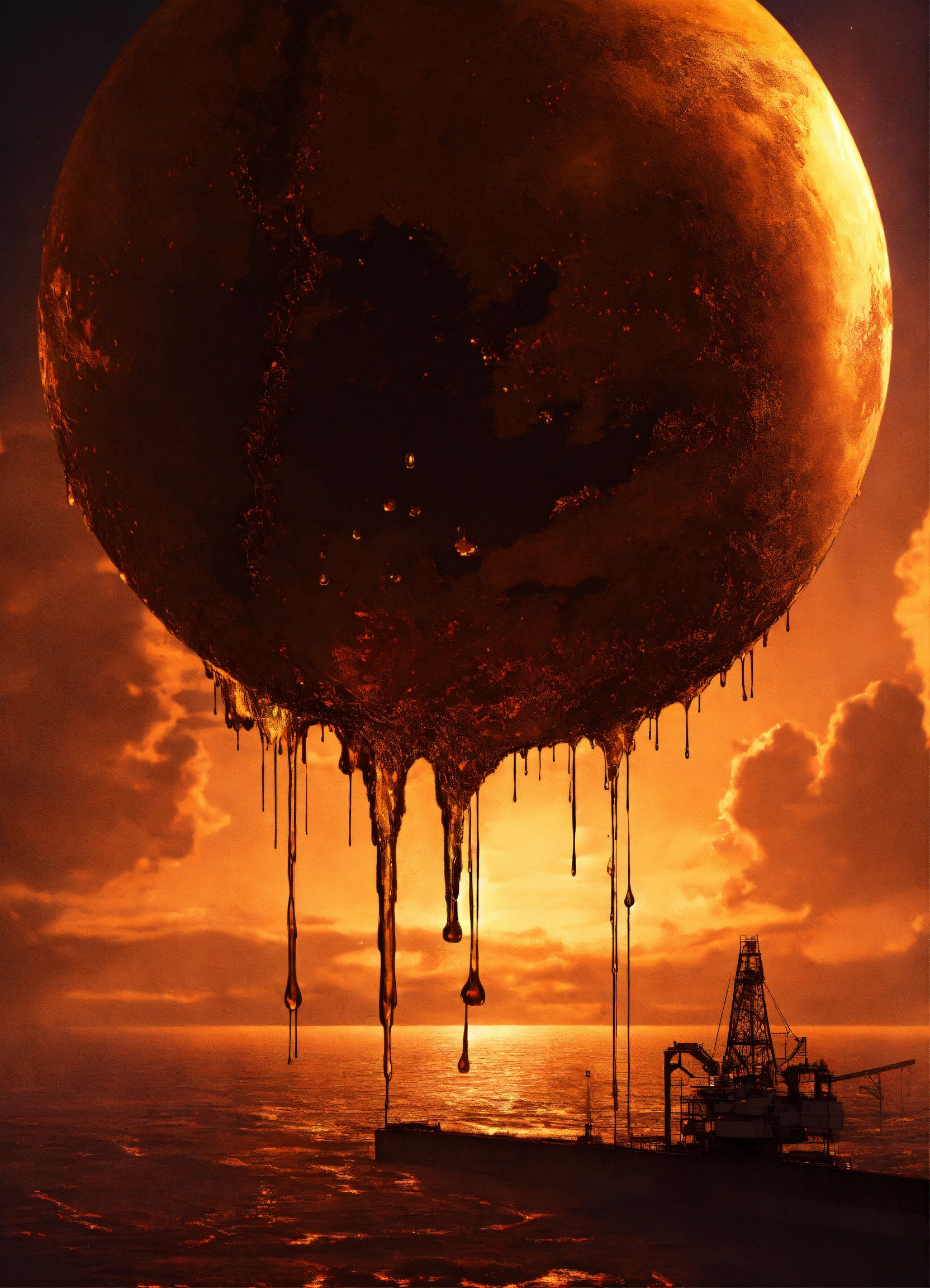 Lexica Oil dripping onto the