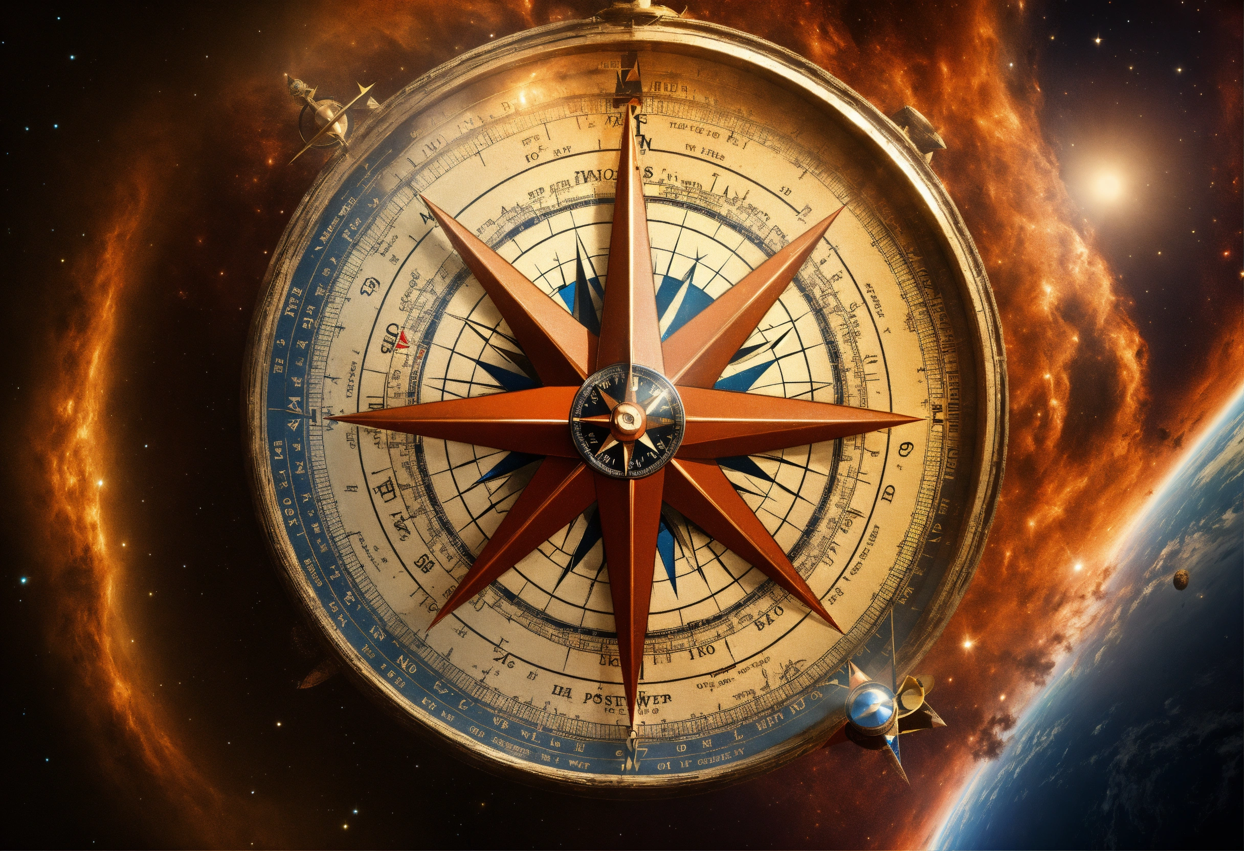 Lexica - Compass old orbiting in space