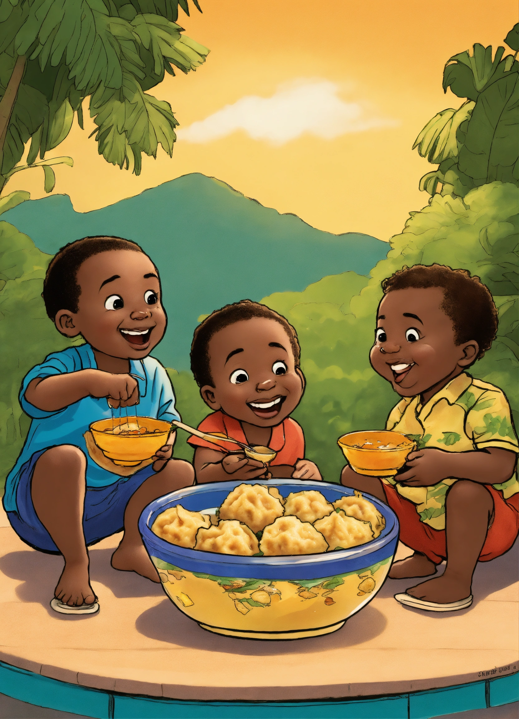 lexica-a-hilarious-cartoon-strip-of-fried-dumplings-transforming-and