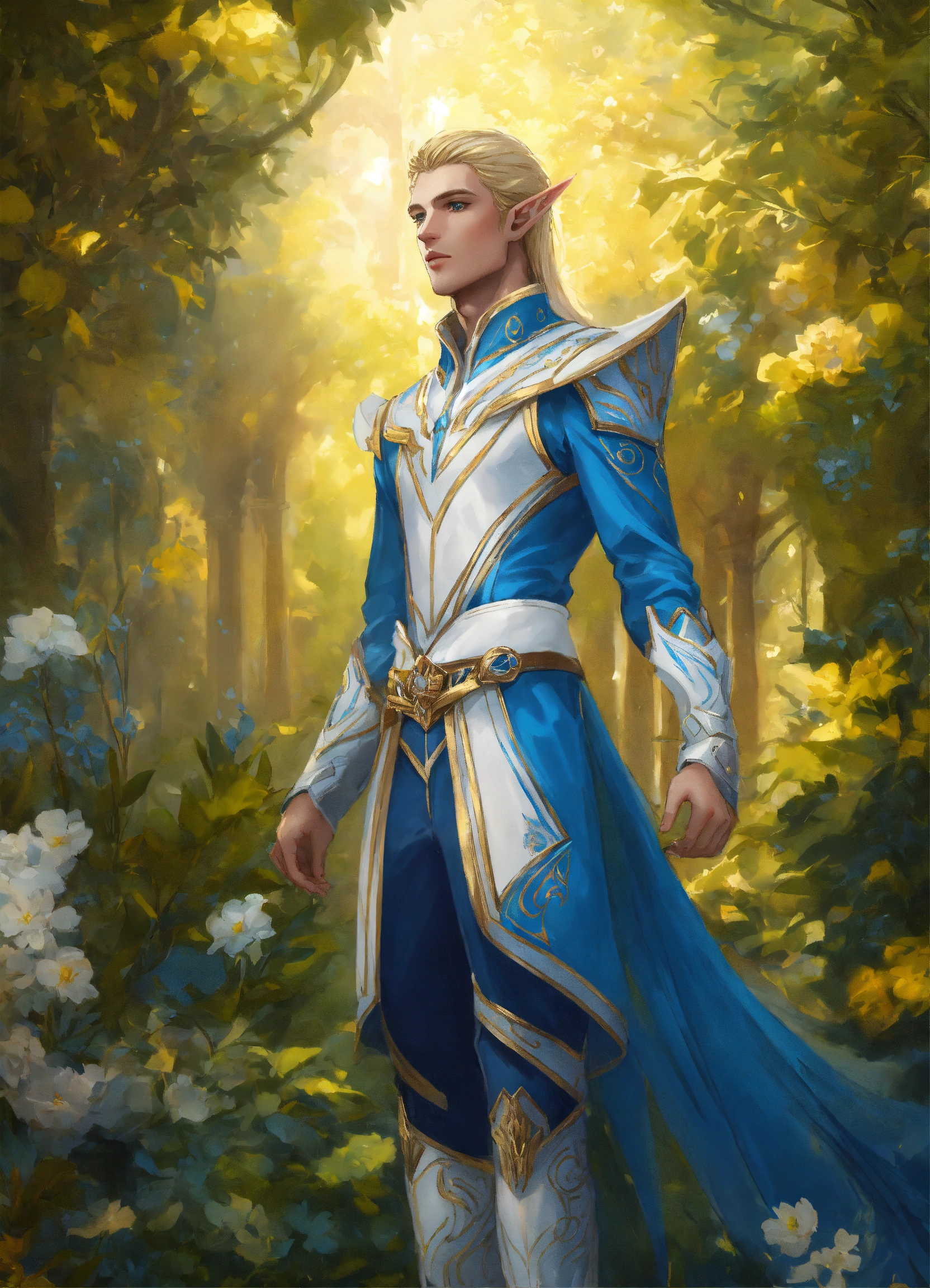 Lexica - Fully body drawing of an elf, royalty, sci fi, cybernetic ...