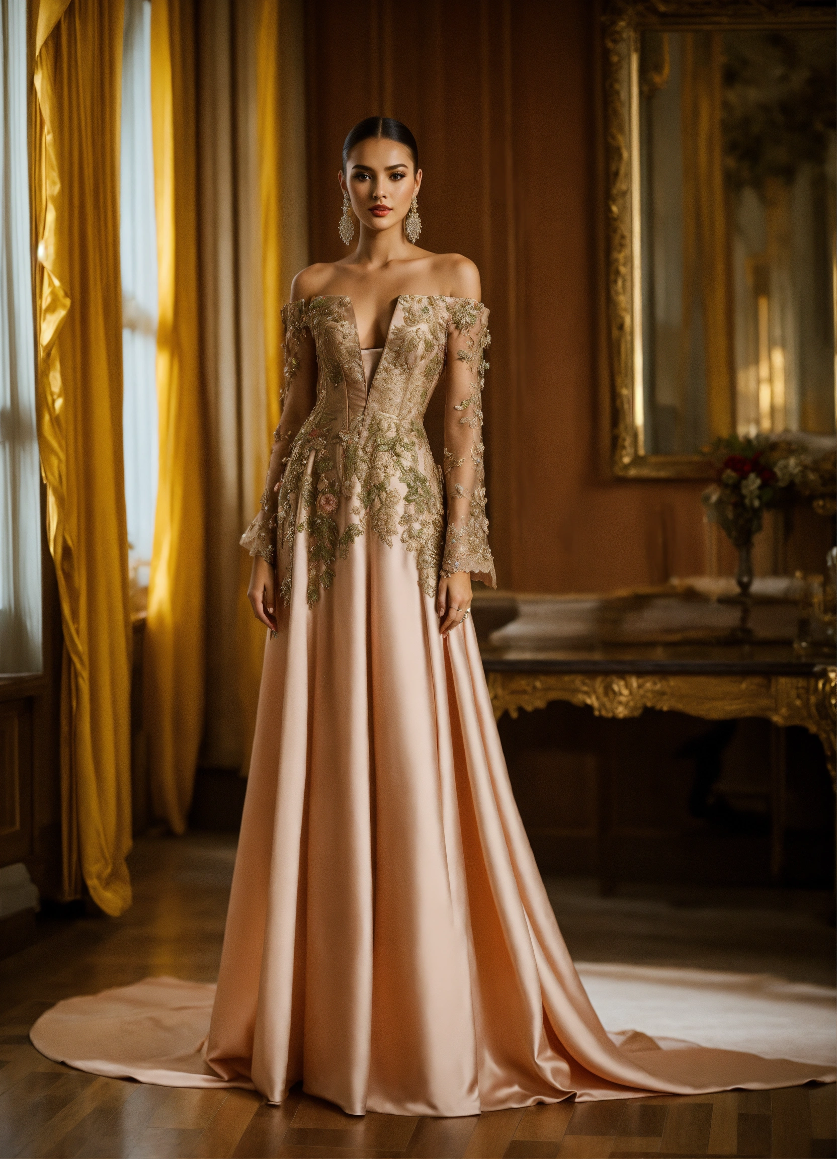 Lexica - Caftan dress, bustier , corset-style dress, haute couture