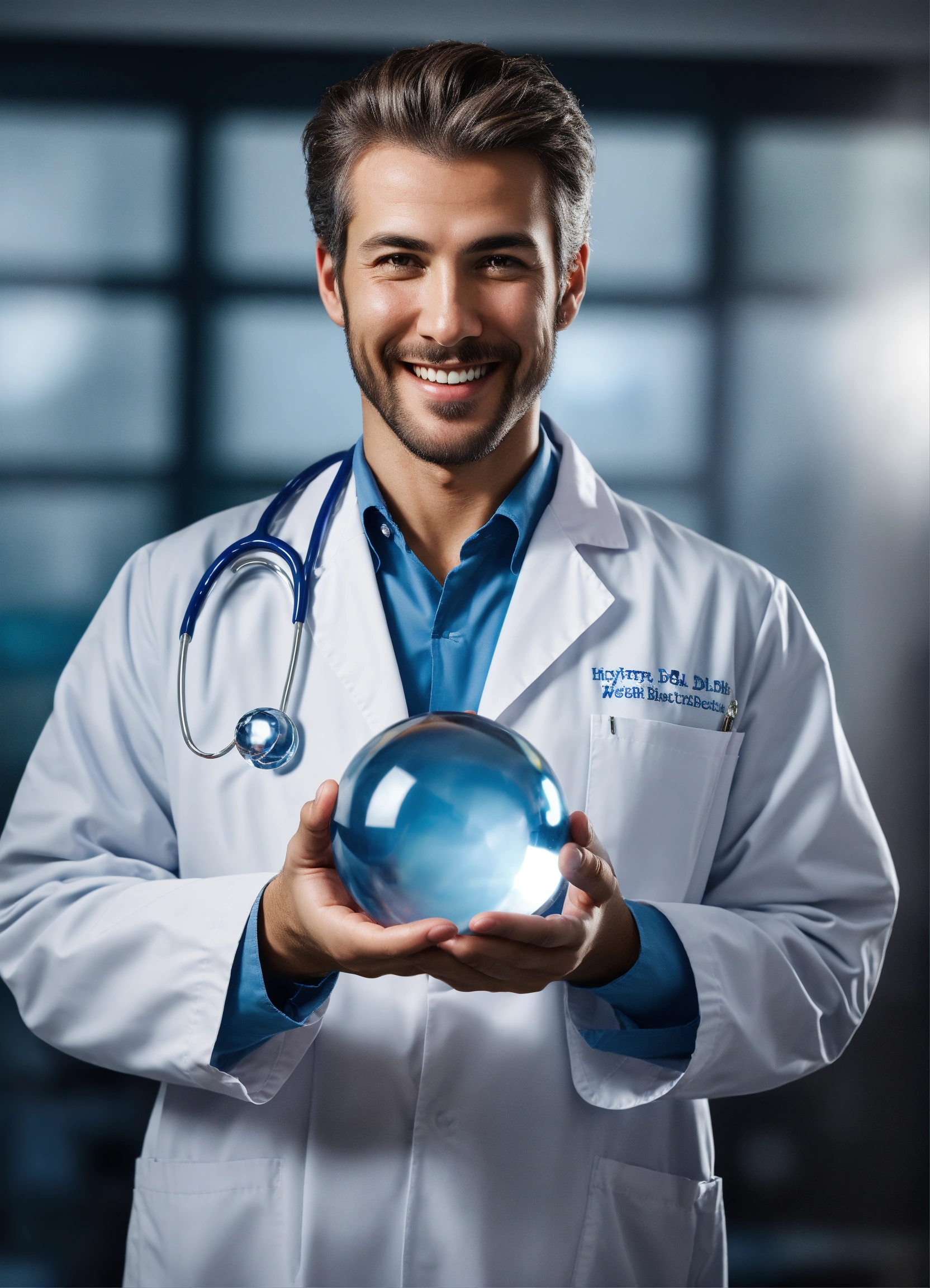 Lexica - A hyper-realistic photograph of a smiling, confident doctor ...