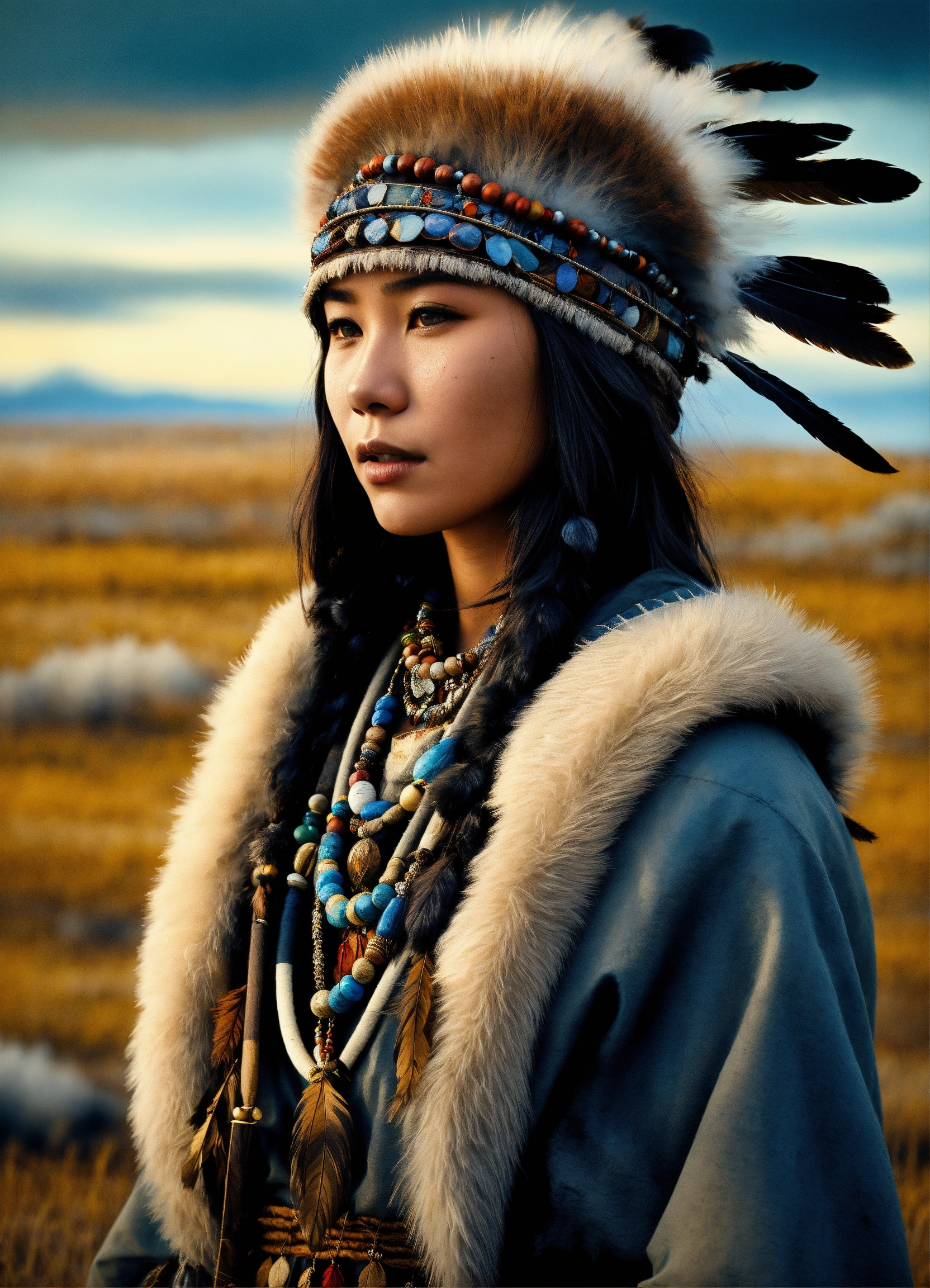 Lexica - Chukchi woman, young, 18 years old, beautiful, wearing ...