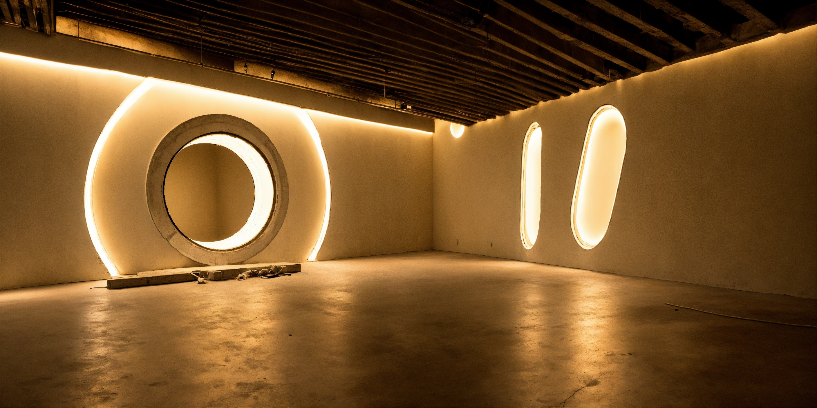 Lexica Fluorescent lights, art, installation, minimalism, empty room