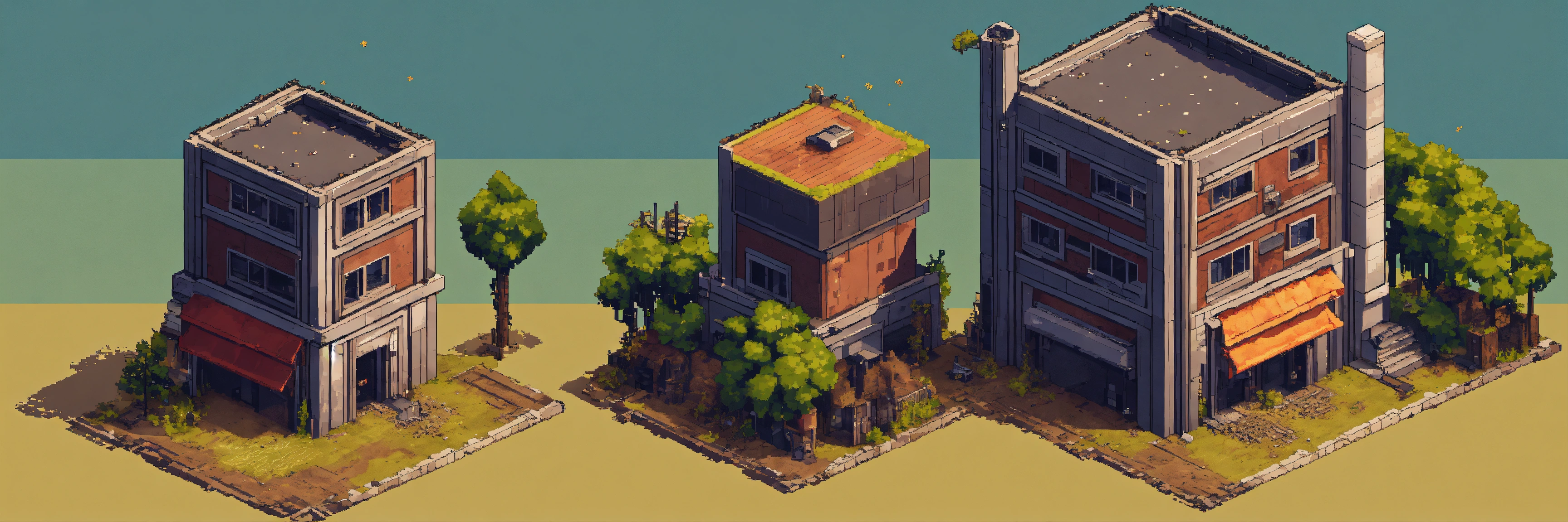 Lexica - Isometric. short to tall Upgrade progression of a post ...