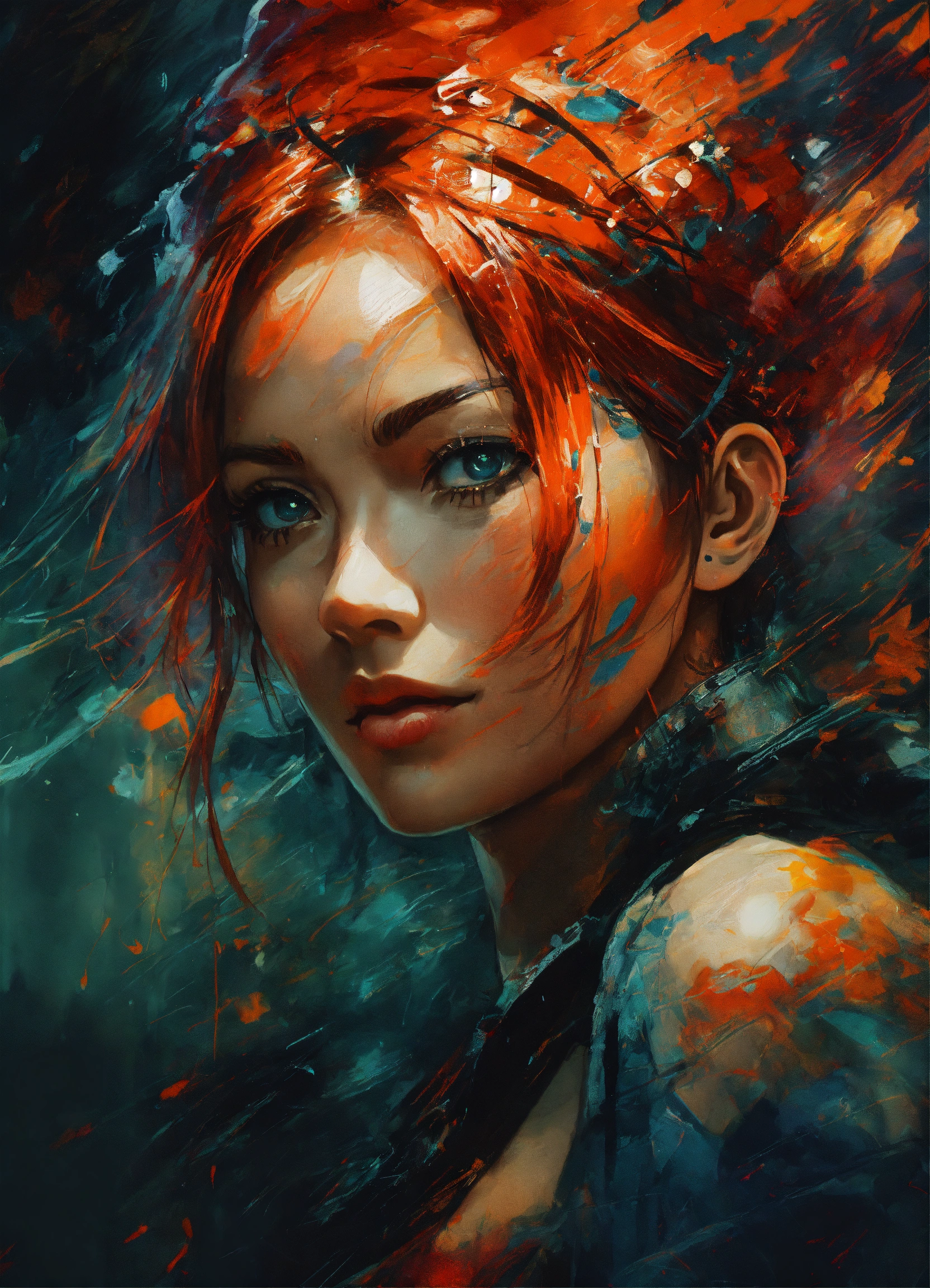 Lexica - A ultra realistic poster of Nami from one piece in the red ...