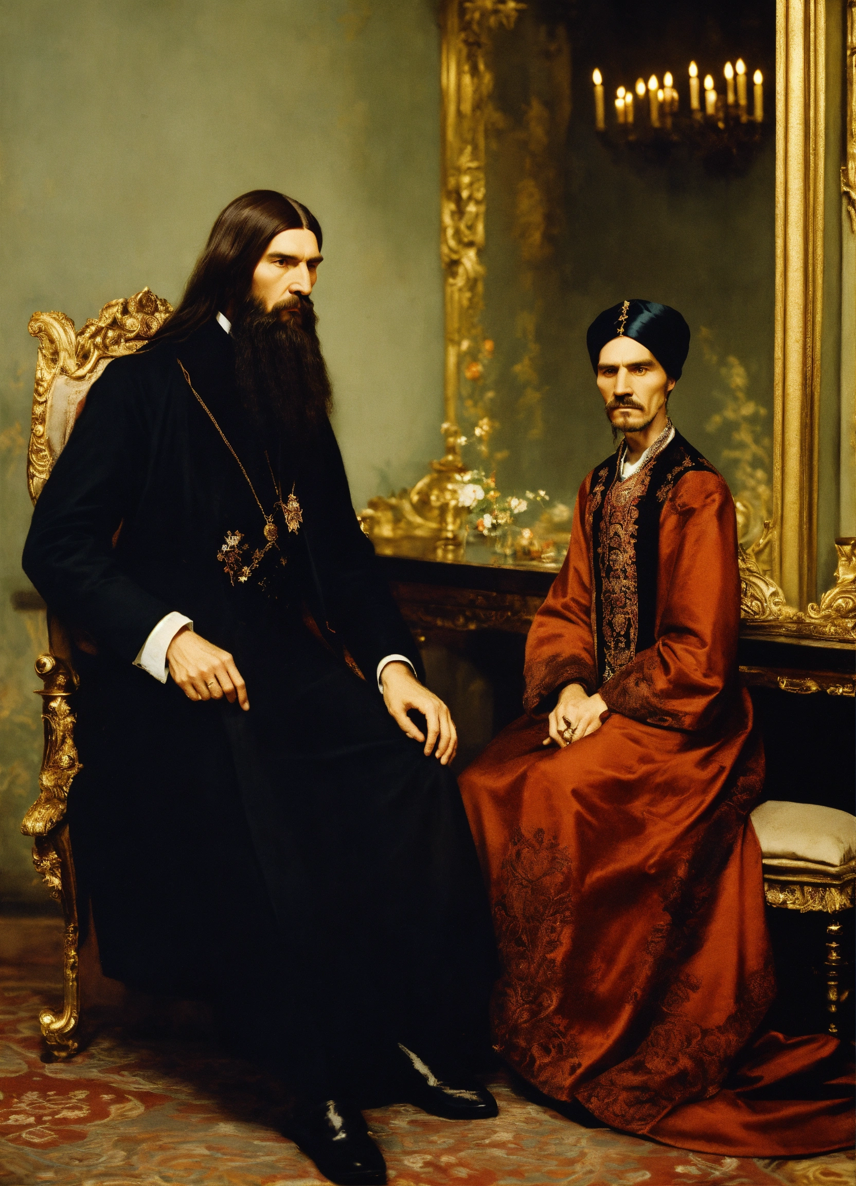 Lexica - Grigori Rasputin next to a noble woman