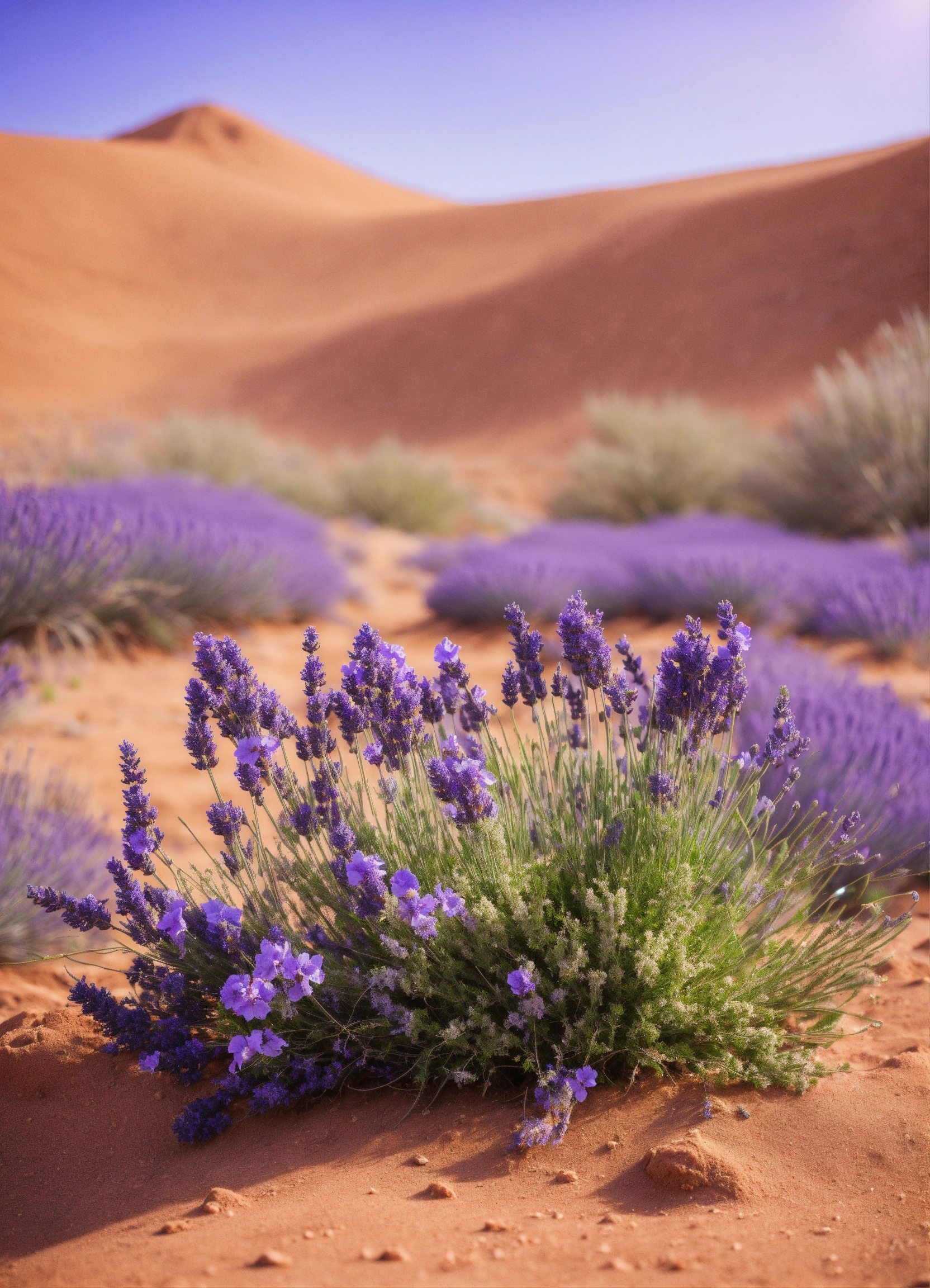 Lexica - A desert background with some spring herbs, And a little ...