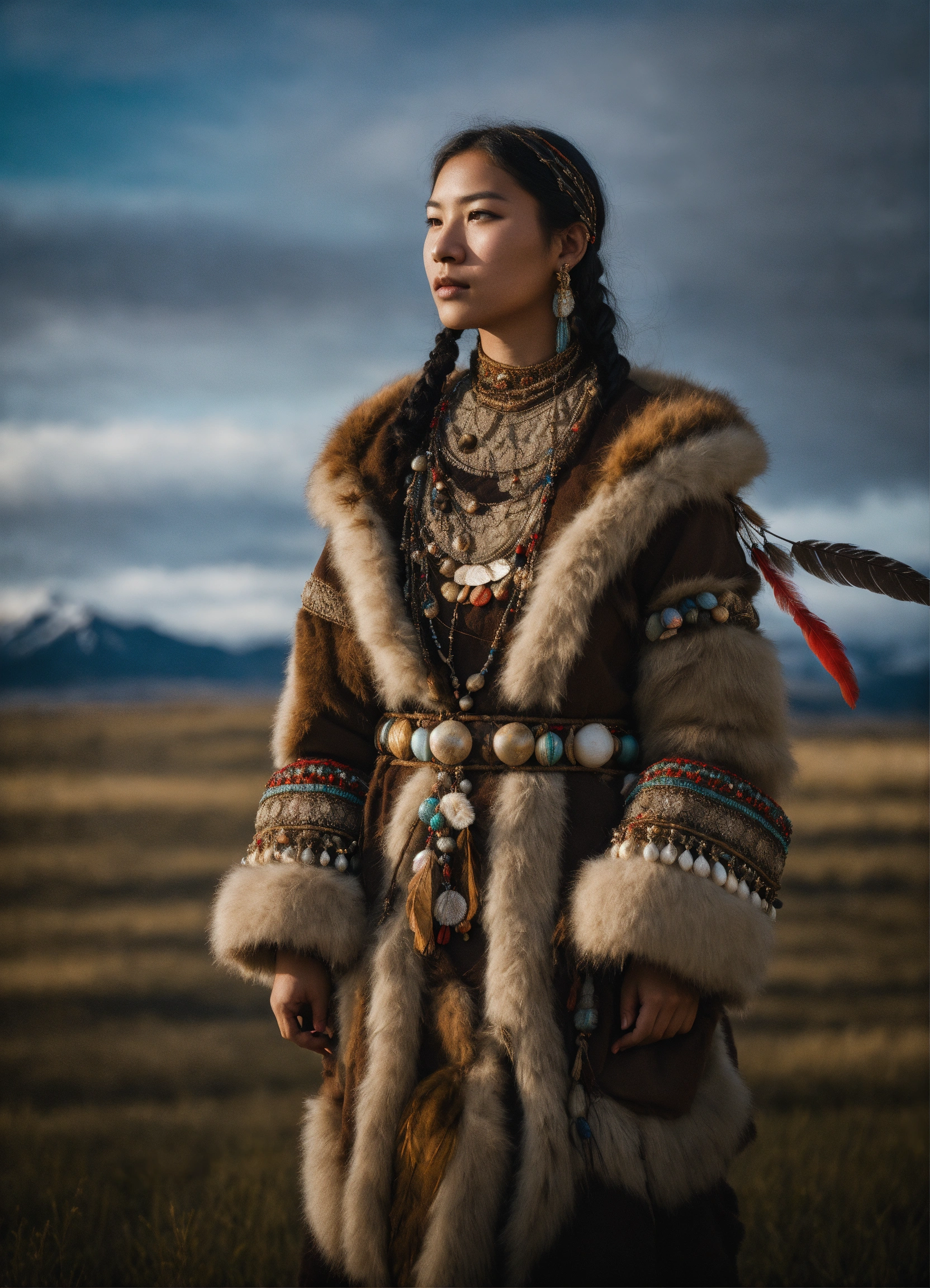 Lexica - Chukchi woman, young, 18 years old, beautiful, wearing ...