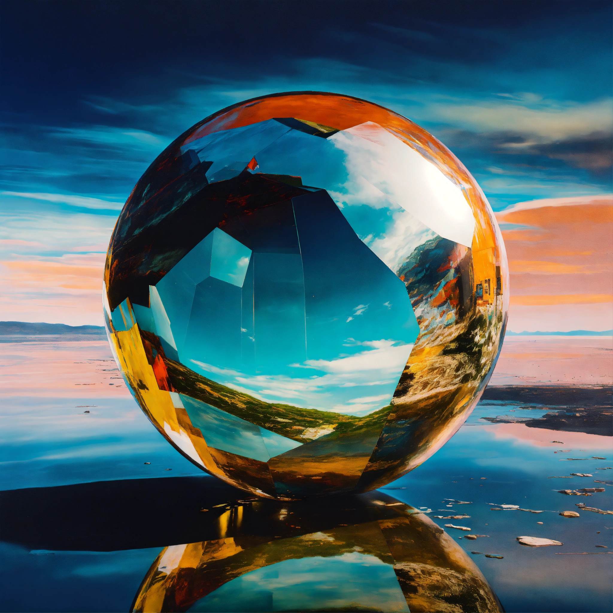 Lexica - Very complex gigantic reflective glowing glass crystal ...