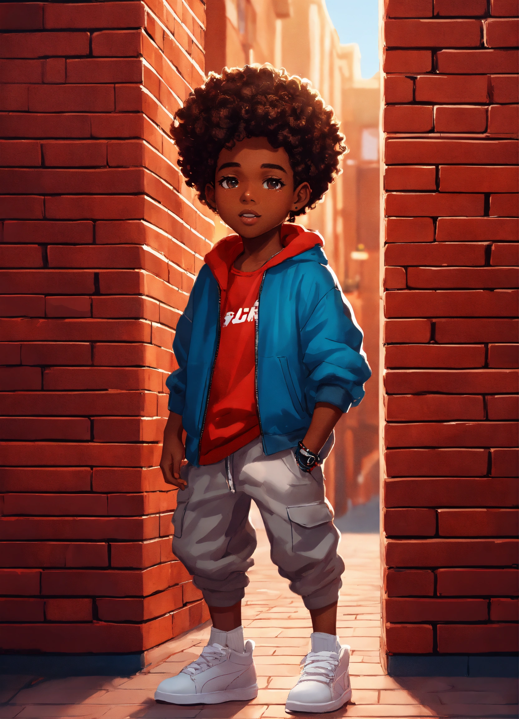 Lexica - Adorably cute black boy with melanin, wearing hip hop clothes ...