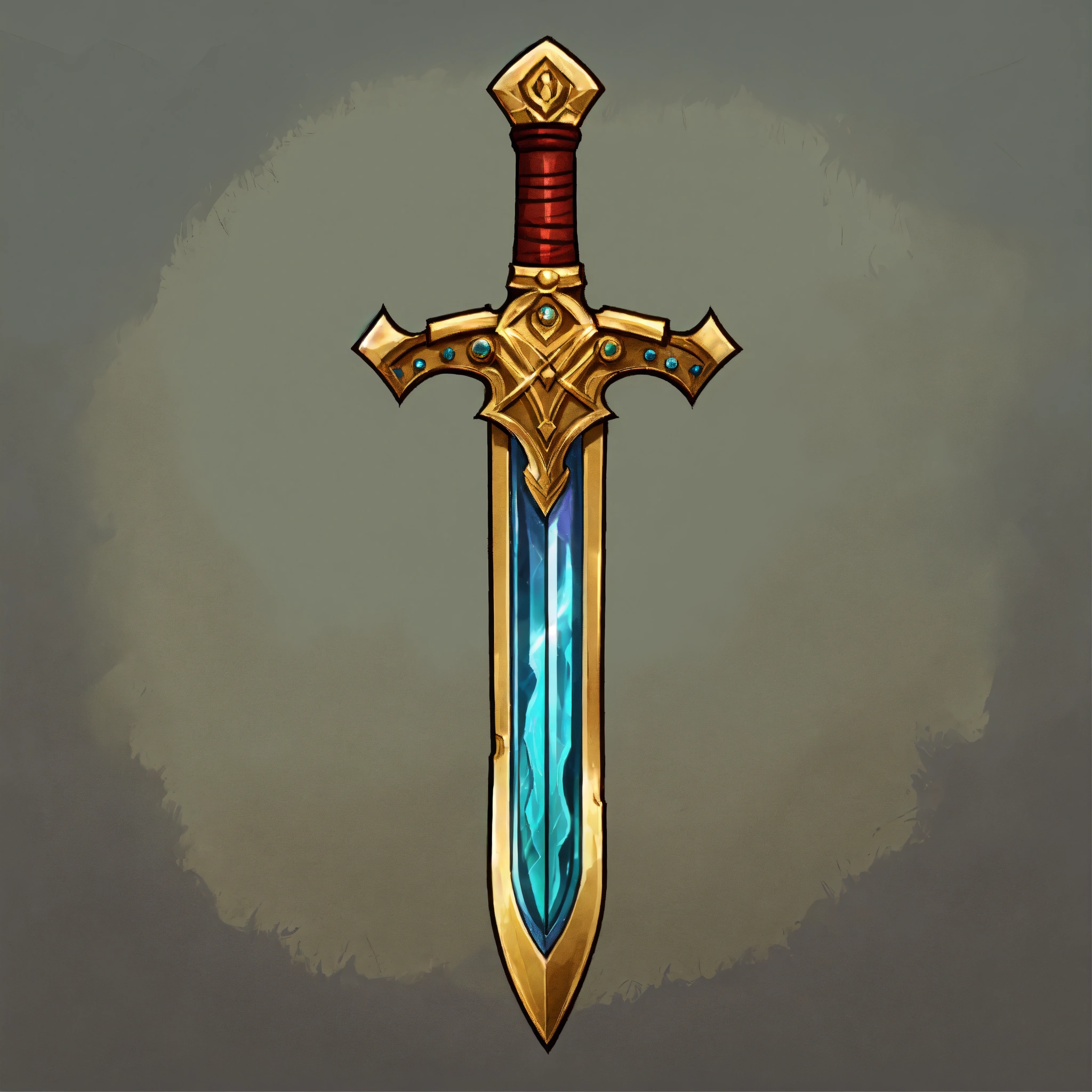 Lexica - Ancient sword icon for card game with transparent background