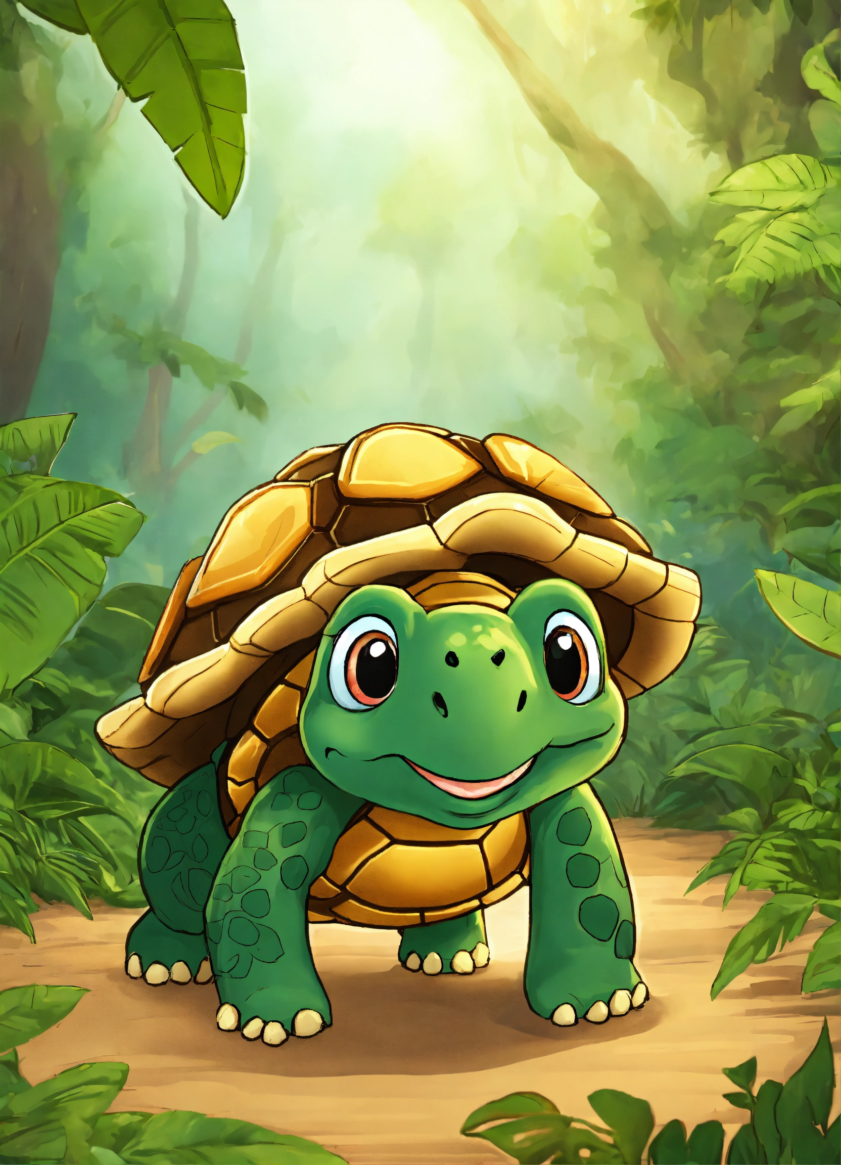 Lexica - Cartoon single tortoise stand on his back two legs and talking ...