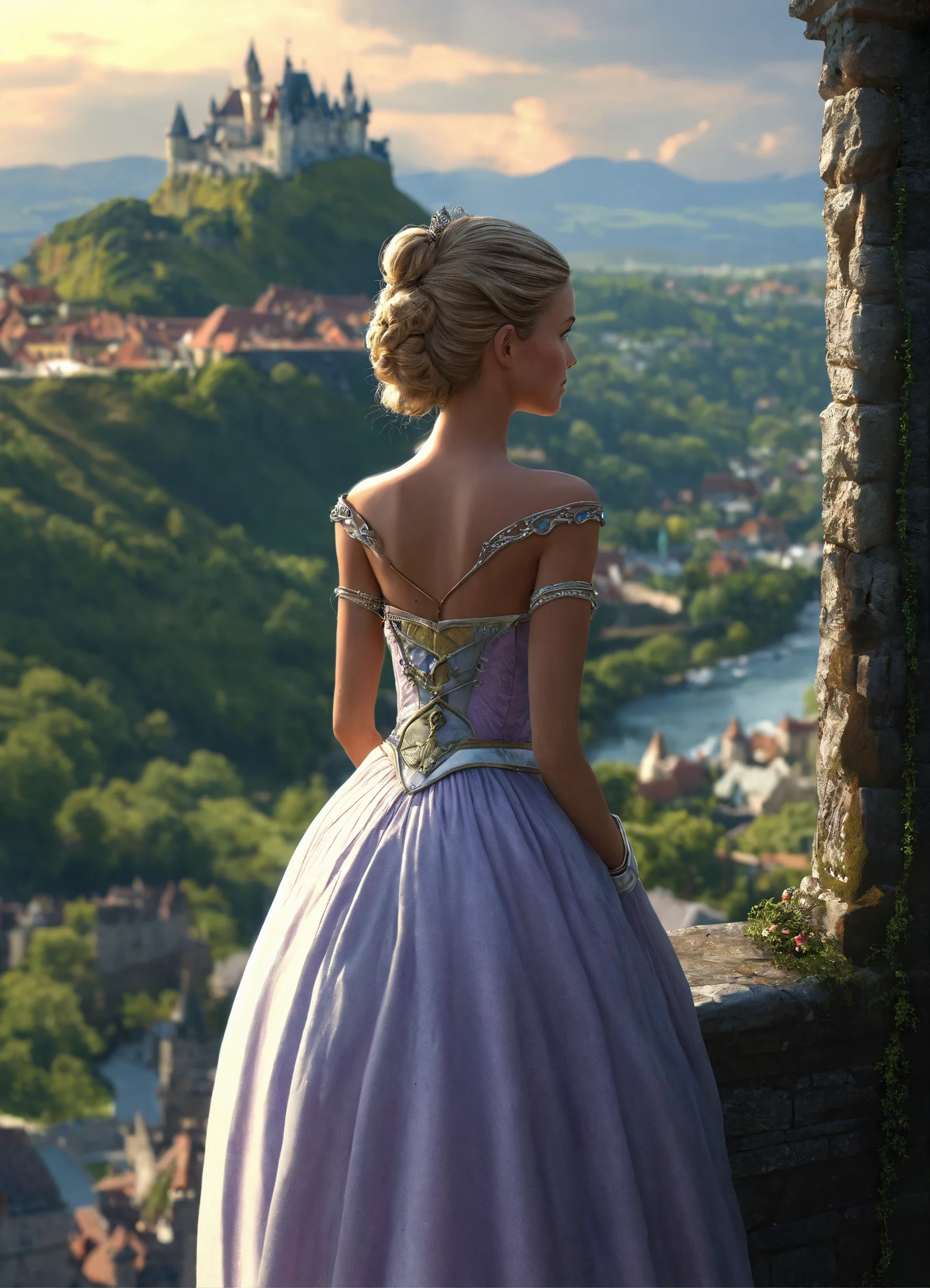 Lexica - A beautiful princess with a nice view. looking soo realistic