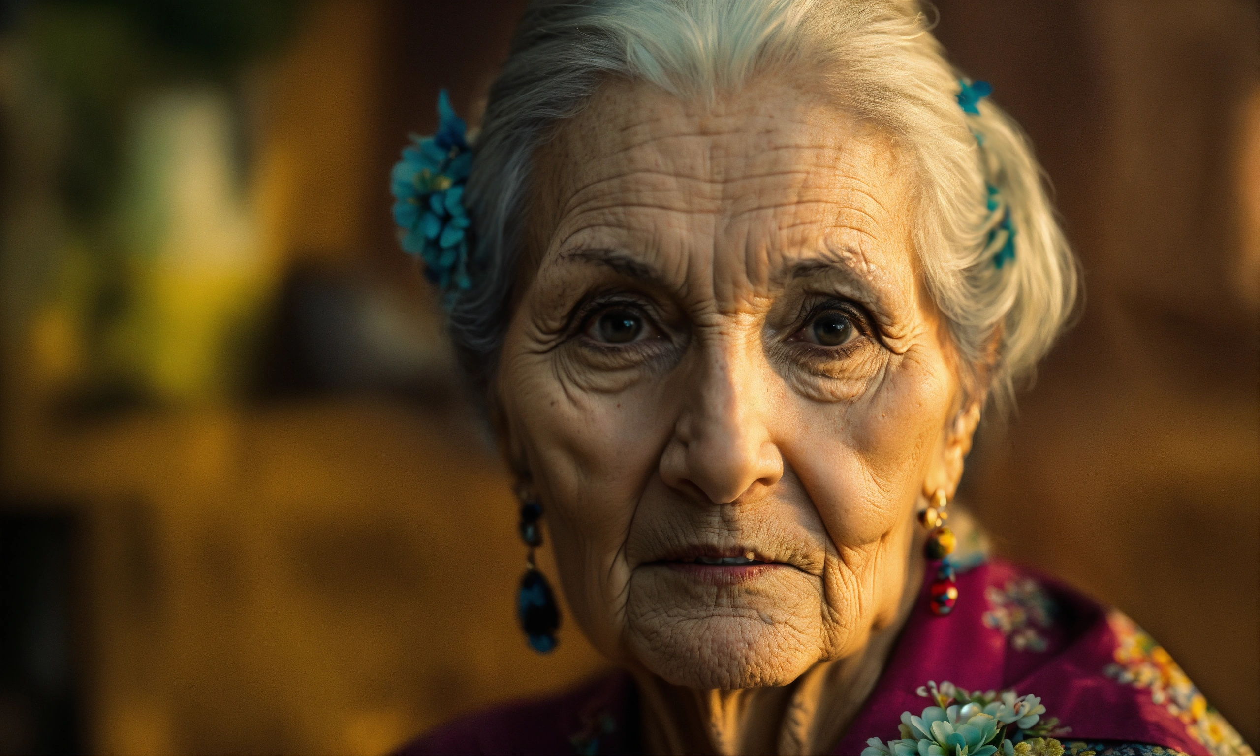 Lexica - Perfect Photo Of A Very Old Woman Half-face, Half Skull