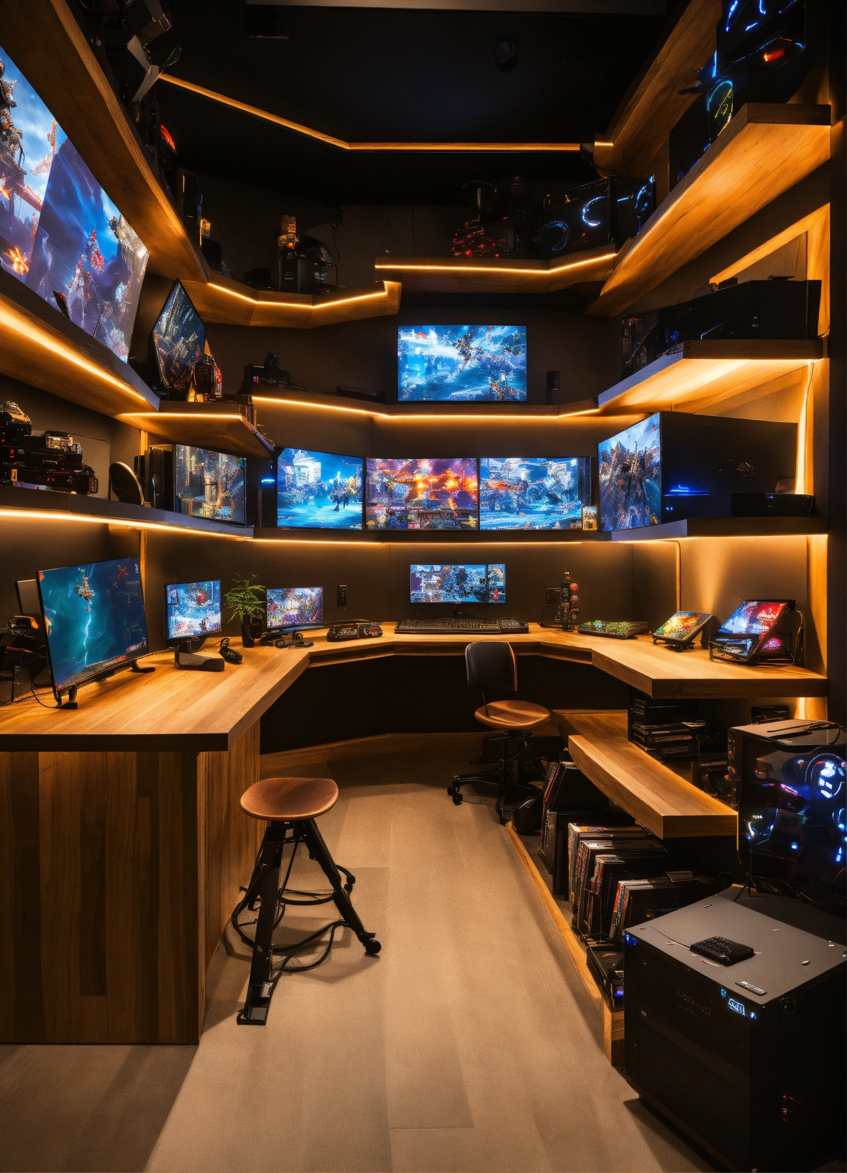 Lexica - A modular gaming station designed with lighting games, screens ...