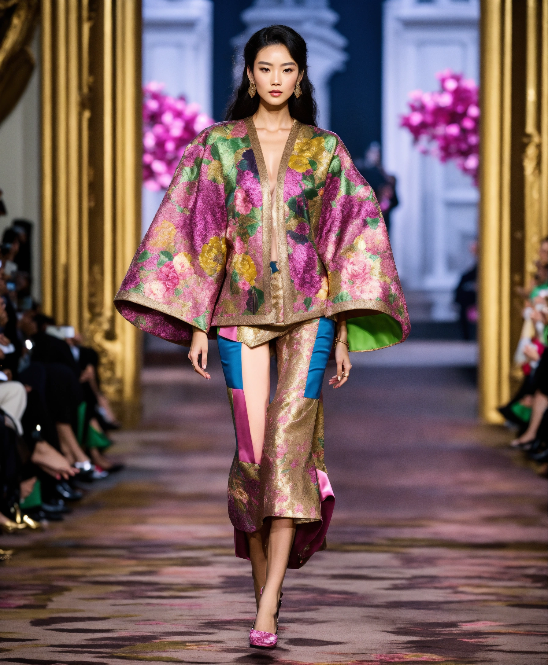 Lexica Ultra realistic full body photo of a stylish Japanese model walking the runway