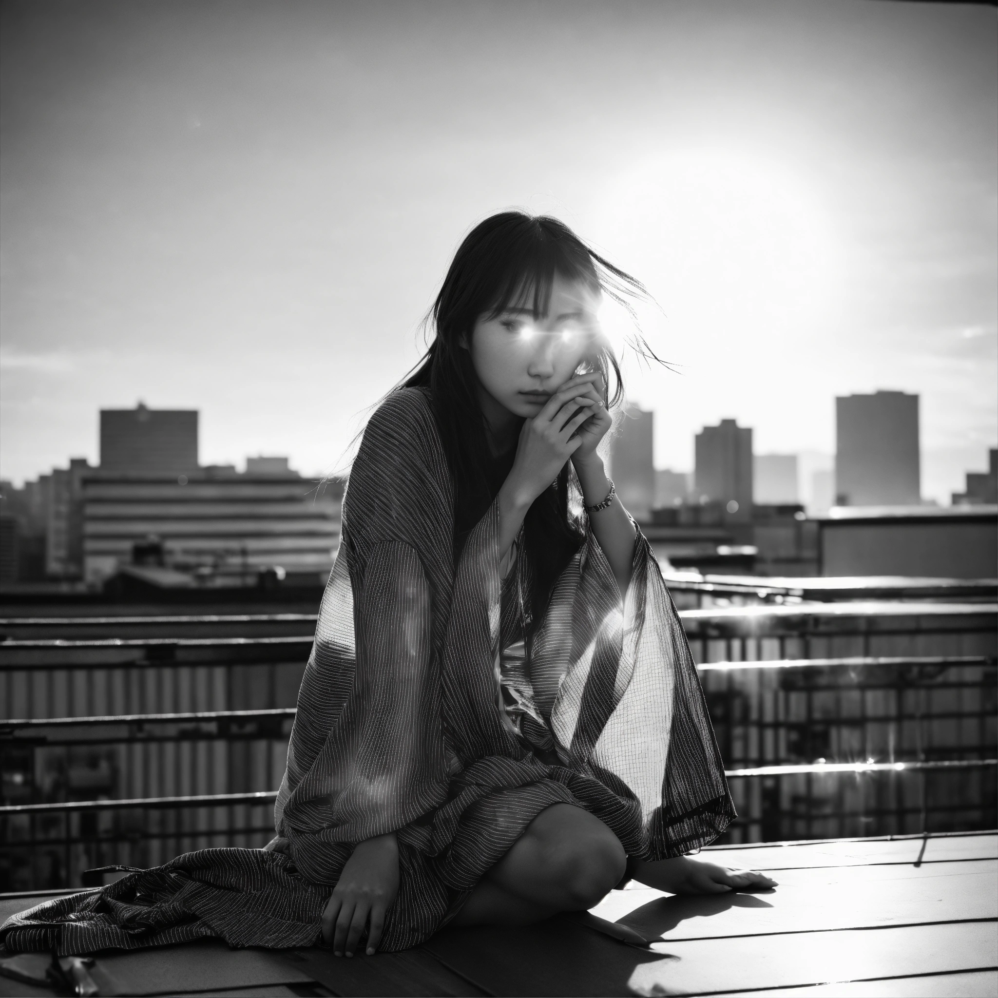 Lexica - A filmlike Photograph of a Japanese idol girl posing on a ...