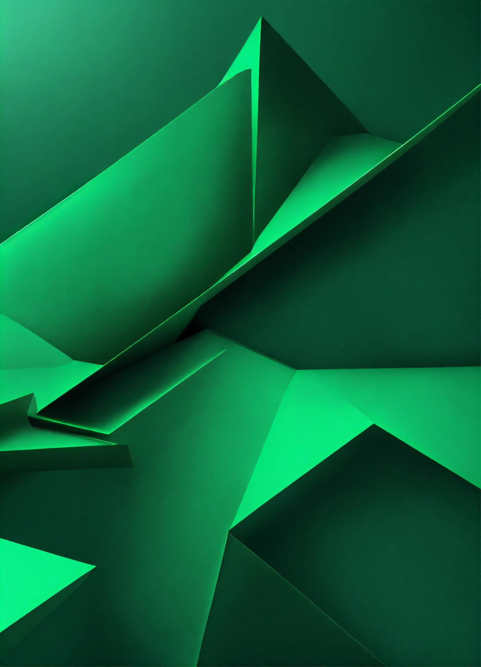 Lexica - Sharp shapes dark green color background