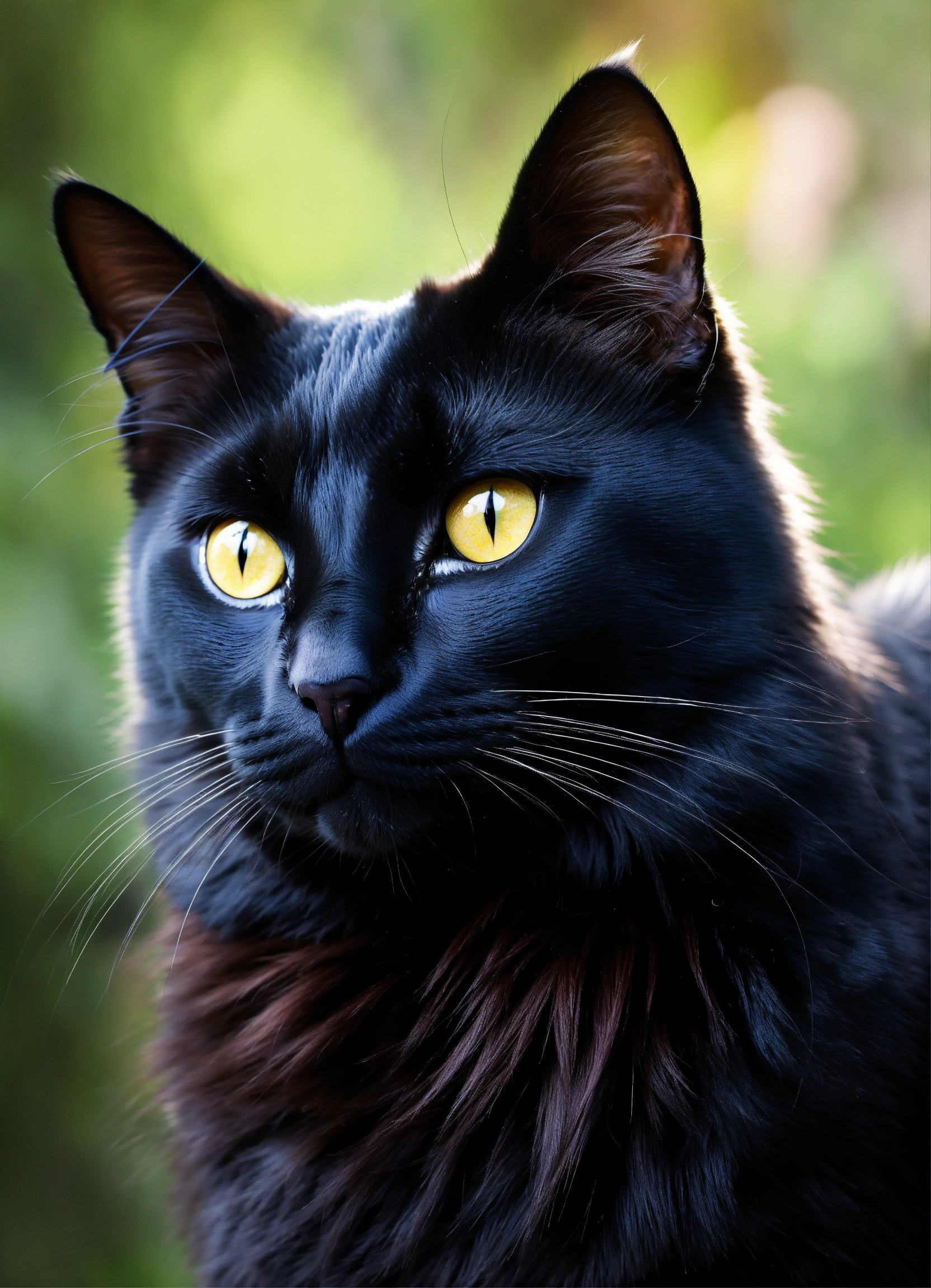 Lexica - Beautiful black cat, realistic