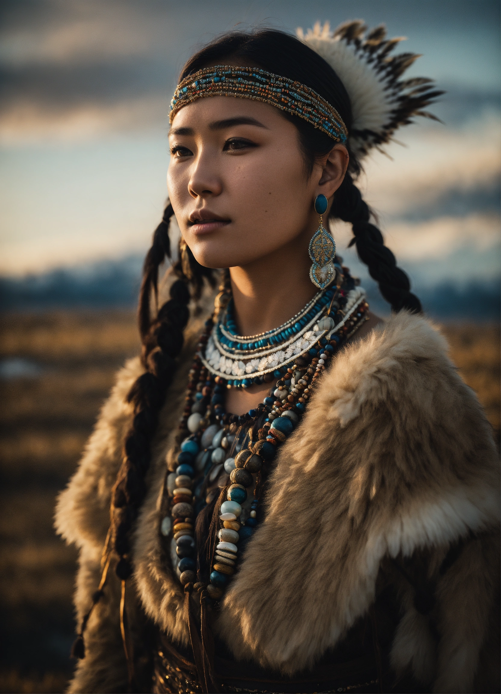 Lexica - Chukchi woman, young, 18 years old, beautiful, wearing ...