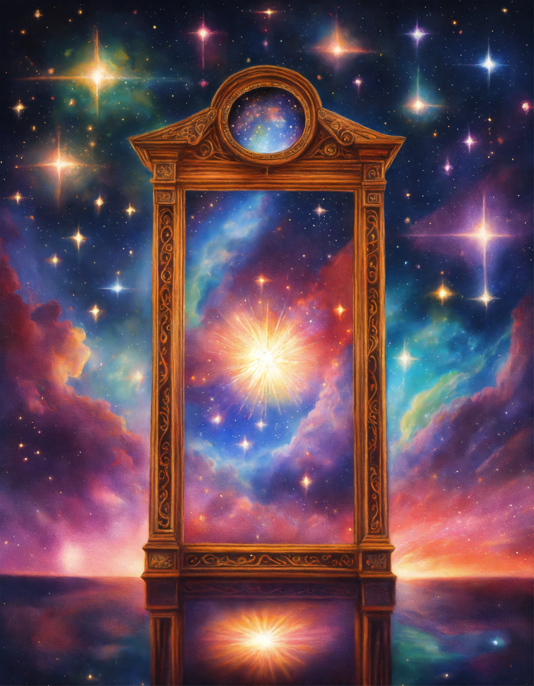 Lexica Realistic colored pencil drawing of a big magic celestial