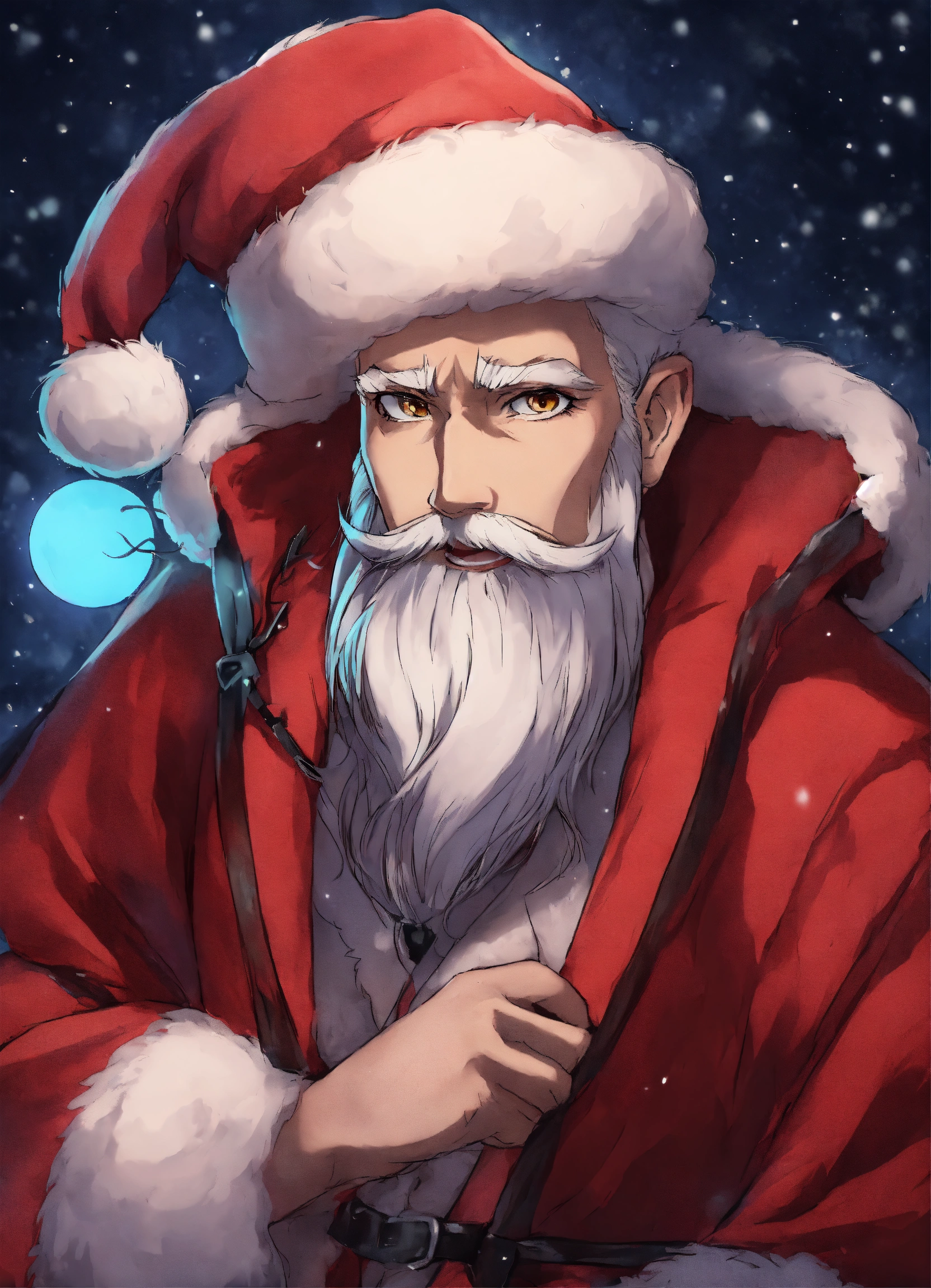 Lexica - Santa Claus from the Nightmare Before Christmas anime style, anime