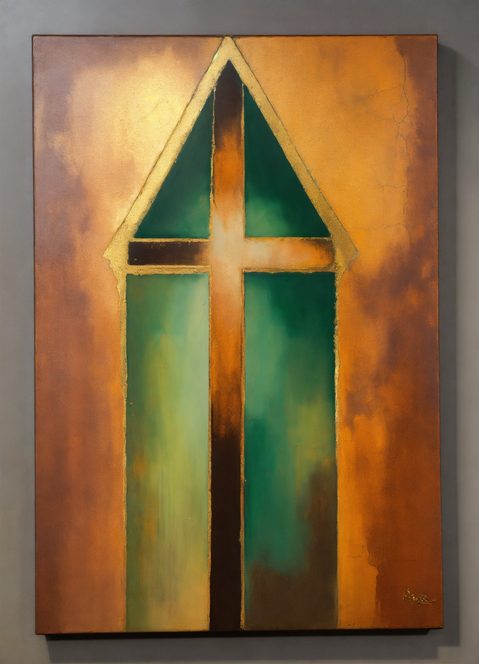 Lexica - Abstract and minimalist oil painting of a tear of faith and ...