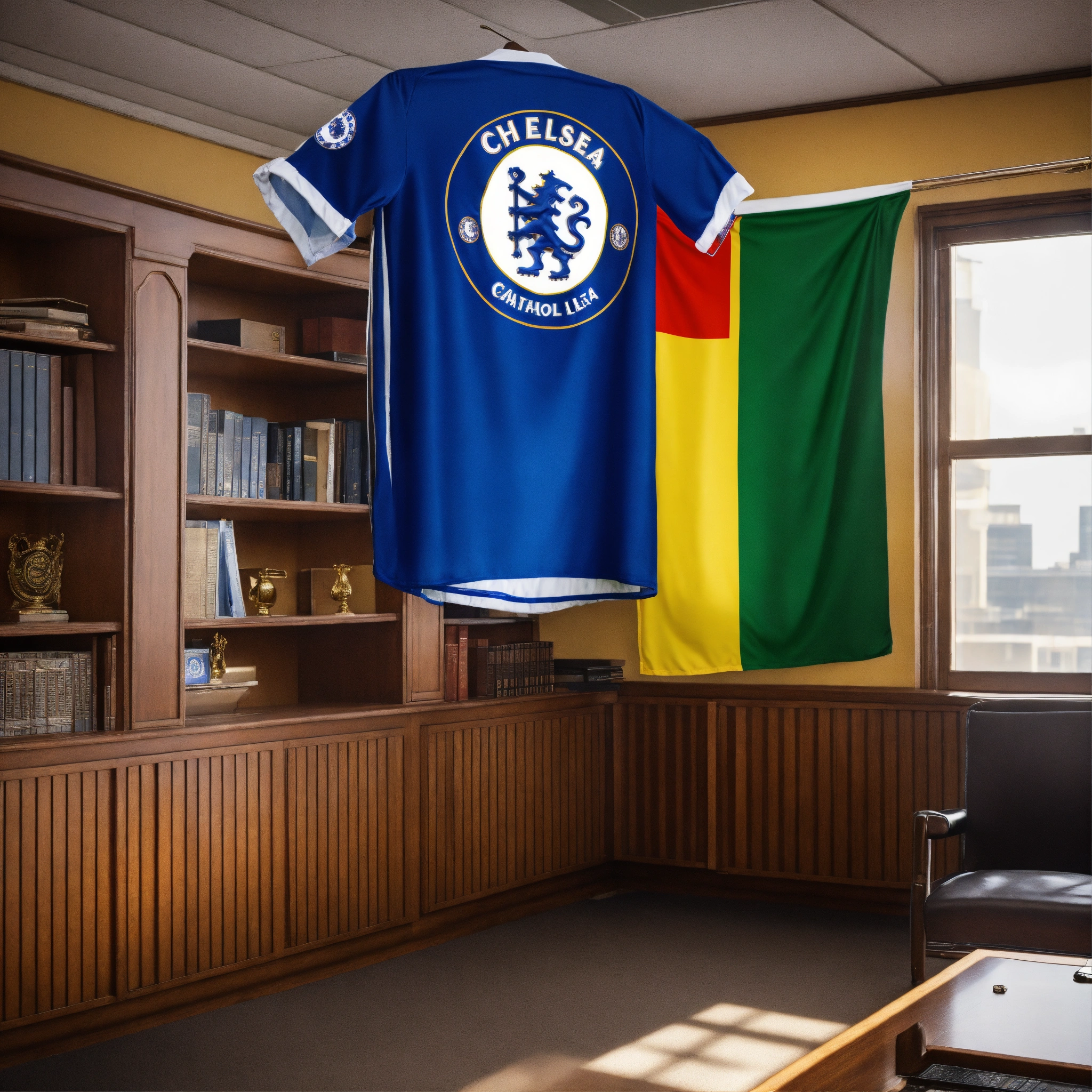 lexica-chelsea-soccer-jersey-number-7-hanging-next-to-ghana-flag-in