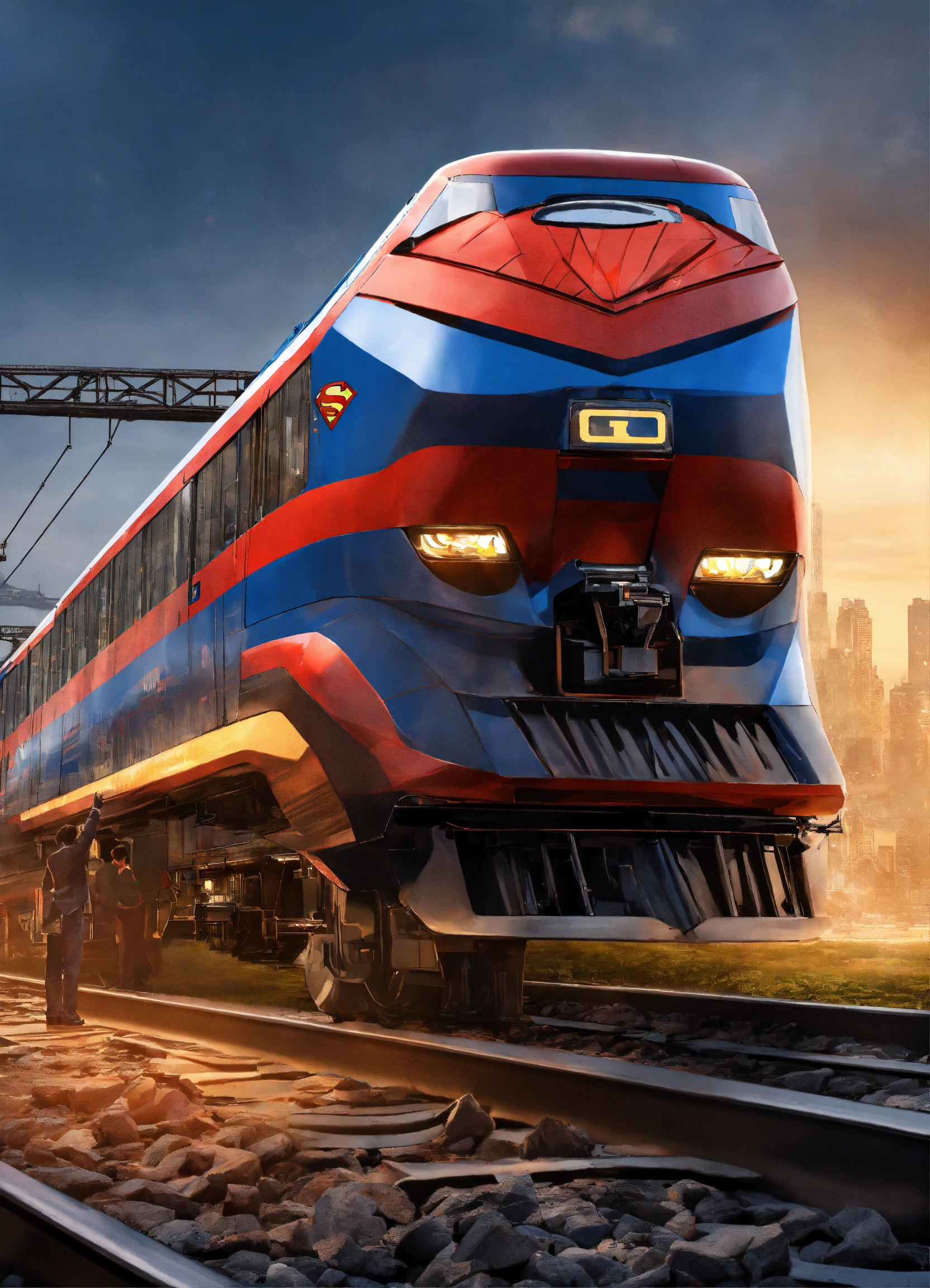 Lexica - Design a high-speed and powerful train inspired by Superman ...
