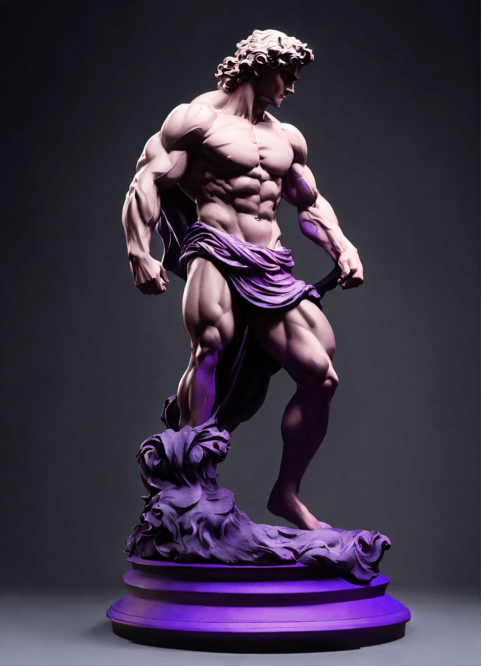 Lexica - A Statue from a muscular Greek god Statue with a wavey middel ...