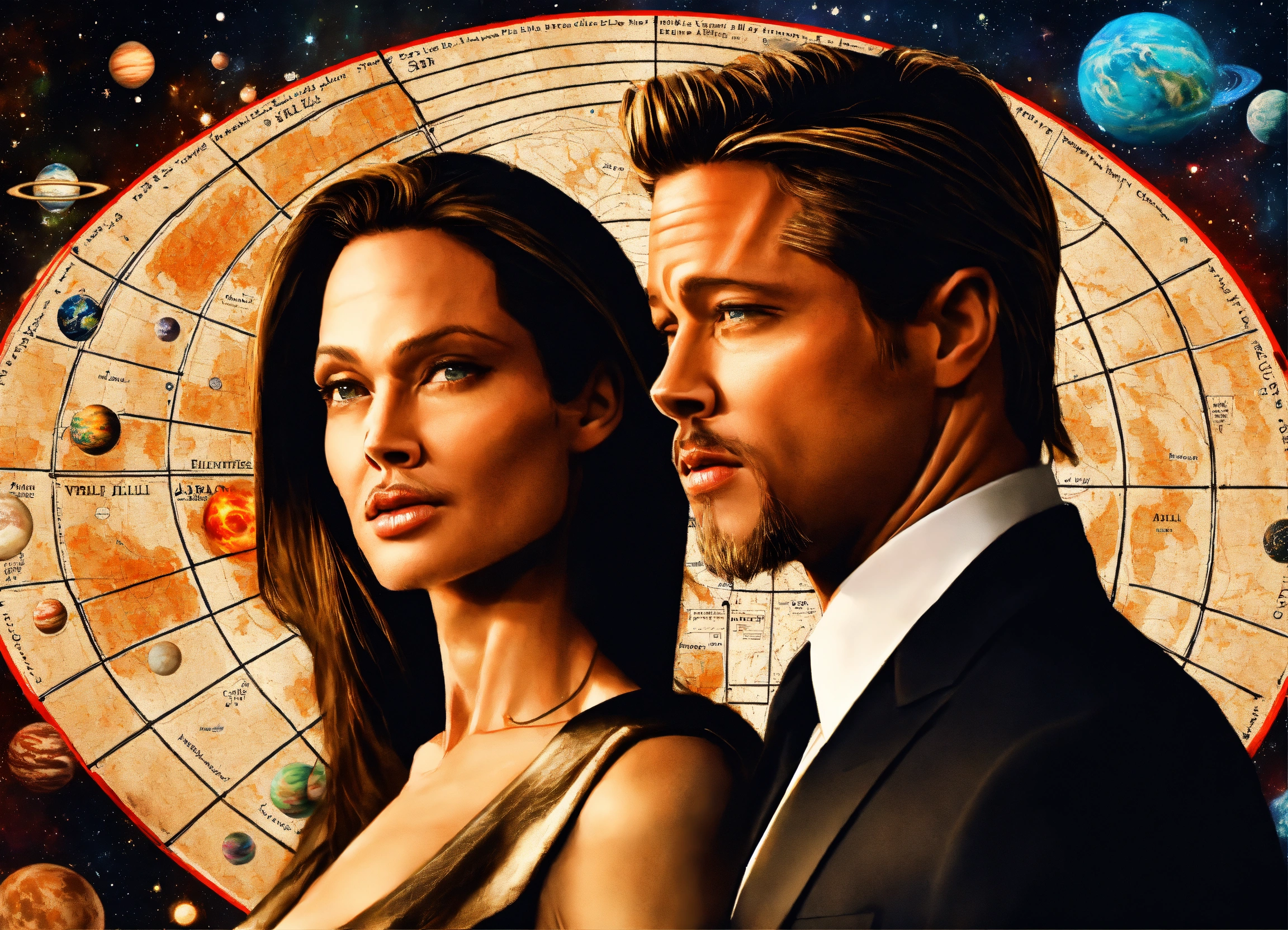 Lexica - Angelina Jolie and Brad Pitt visualizing the concept of an ...